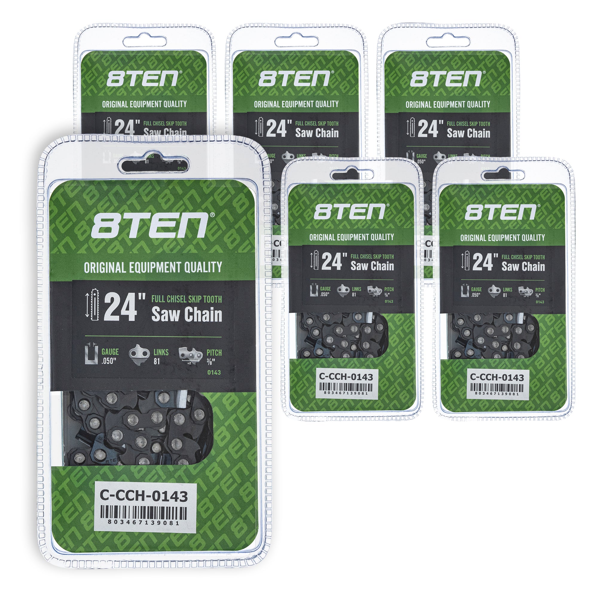 Chainsaw Chain 24 Inch .050 3/8 81DL 6-Pack for zOTHER Oregon Echo Shindaiwa Bear Cat 8TEN 810-CCC2365H