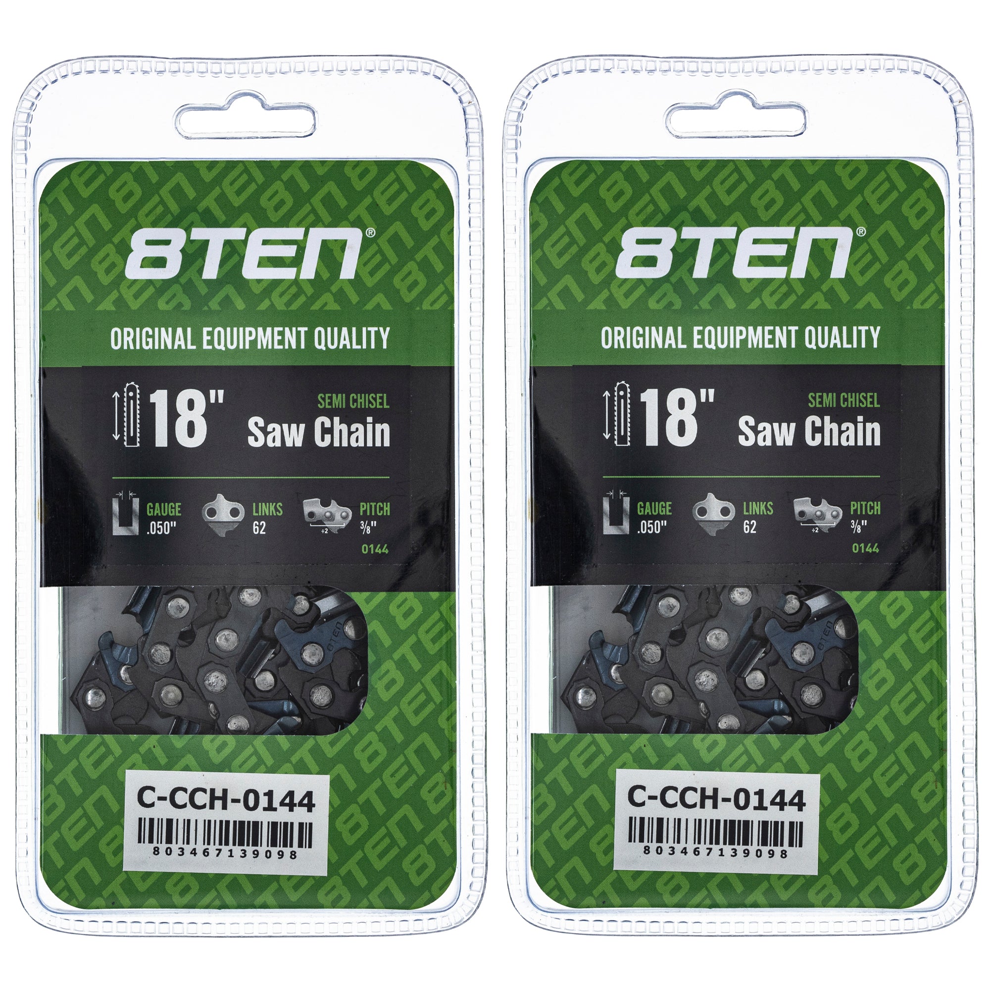 Chainsaw Chain 18 Inch .050 3 8 62DL For Echo Black 8TEN