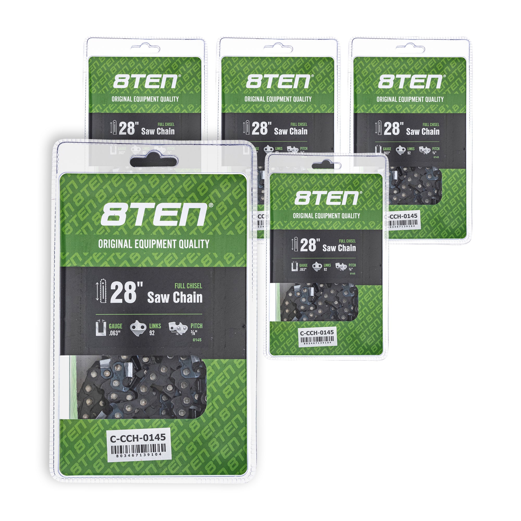 Chainsaw Chain 28 Inch .063 3/8 92DL 5-Pack for zOTHER MS 066 064 056 8TEN 810-CCC2367H