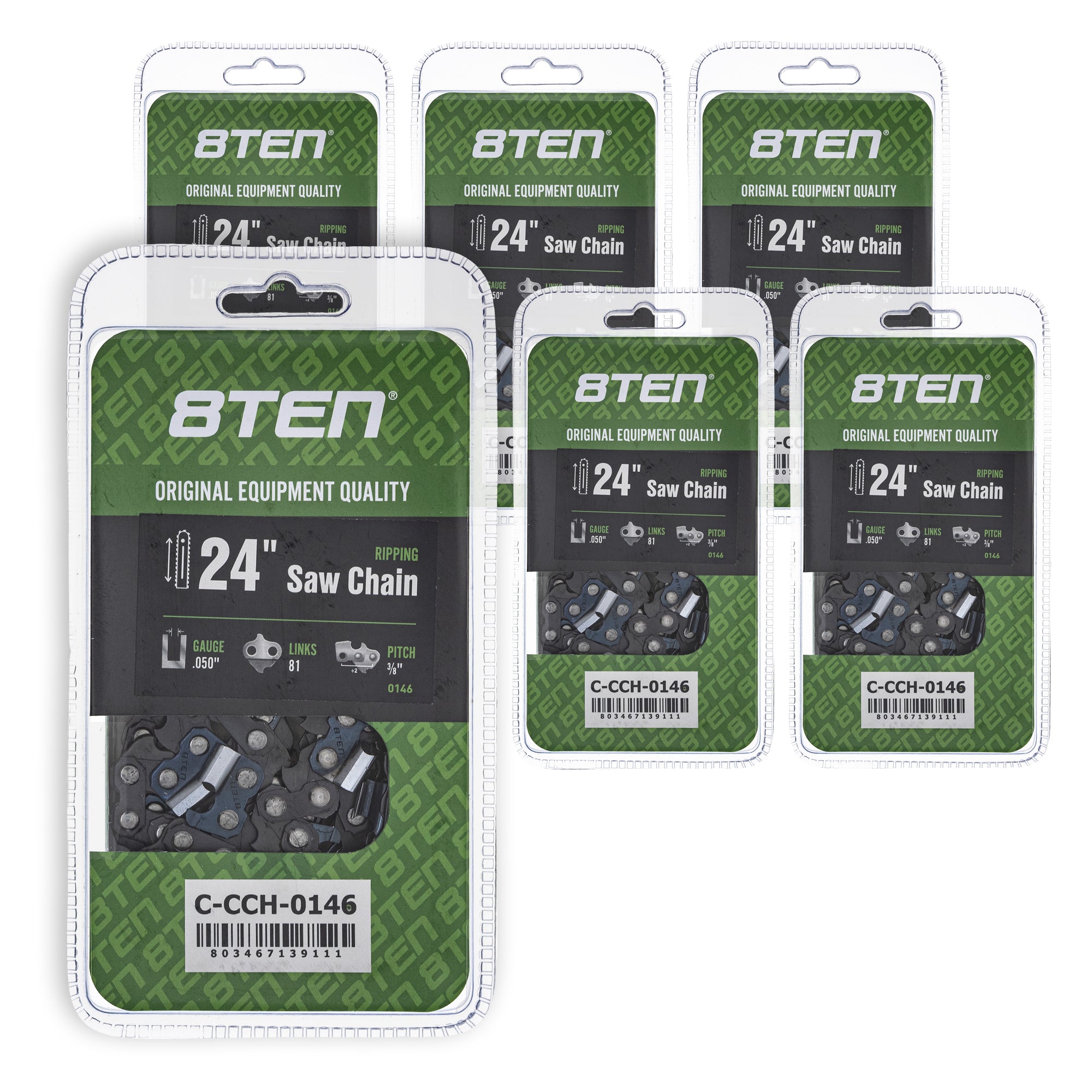 Chainsaw Chain 24 Inch .050 3/8 81DL 6-Pack for zOTHER Oregon Echo Shindaiwa Bear Cat XL V 8TEN 810-CCC2368H