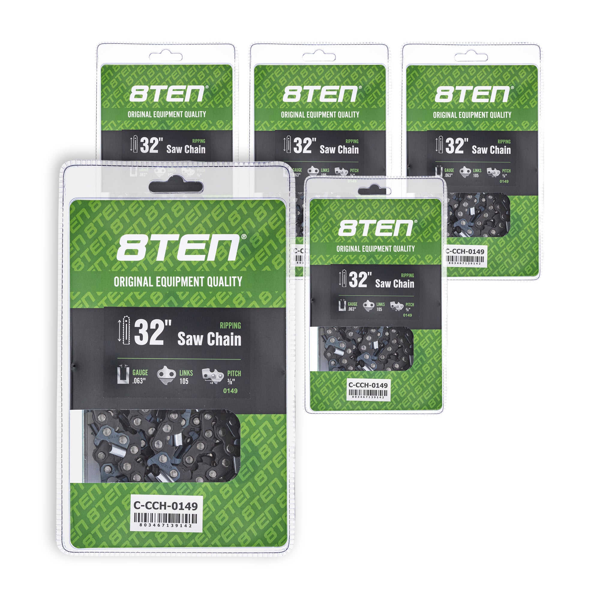 Chainsaw Chain 32 Inch .063 3/8 105DL 5-Pack for zOTHER Oregon XL VI PS DCS9010FL 8TEN 810-CCC2361H