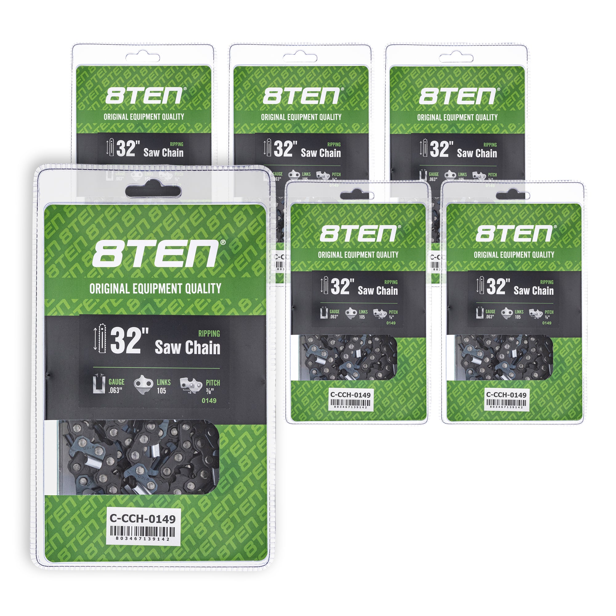 Chainsaw Chain 32 Inch .063 3/8 105DL 6-Pack for zOTHER Oregon XL VI PS DCS9010FL 8TEN 810-CCC2361H