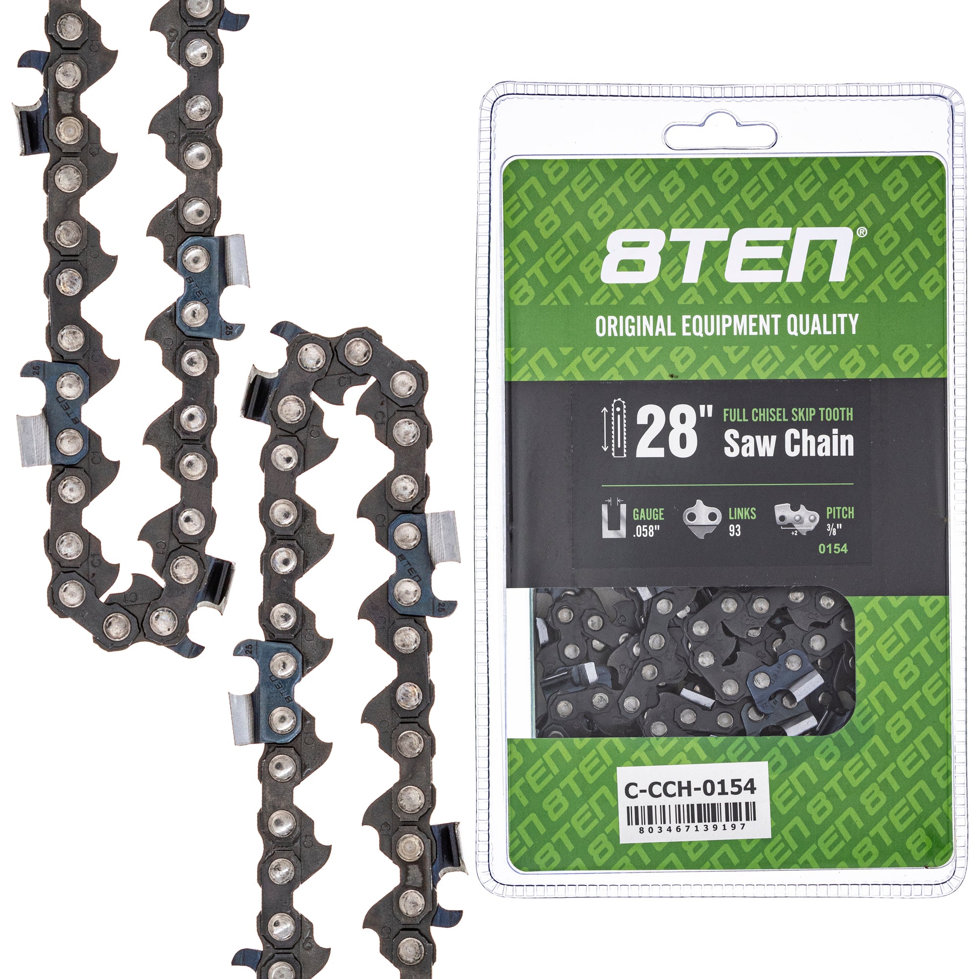 Chainsaw Chain 28 Inch .0583/8 93DL for zOTHER Oregon 572 565 562 395 8TEN 810-CCC2376H