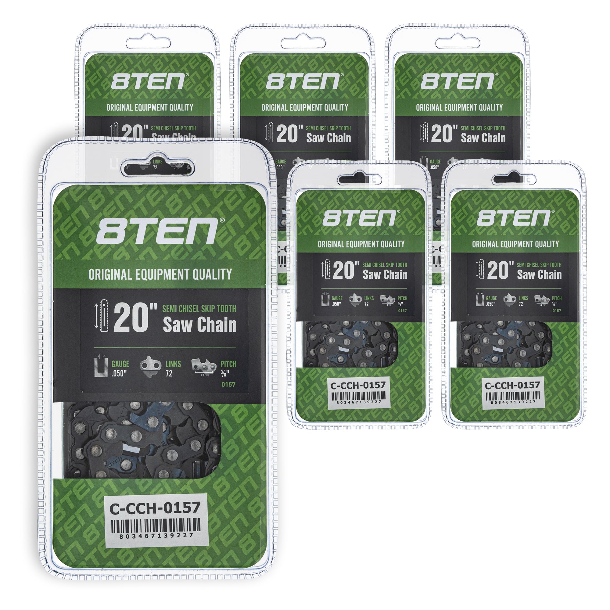 Chainsaw Chain 20 Inch .050 3/8 72DL 6-Pack for zOTHER Ref No Oregon Husqvarna Poulan 8TEN 810-CCC2379H
