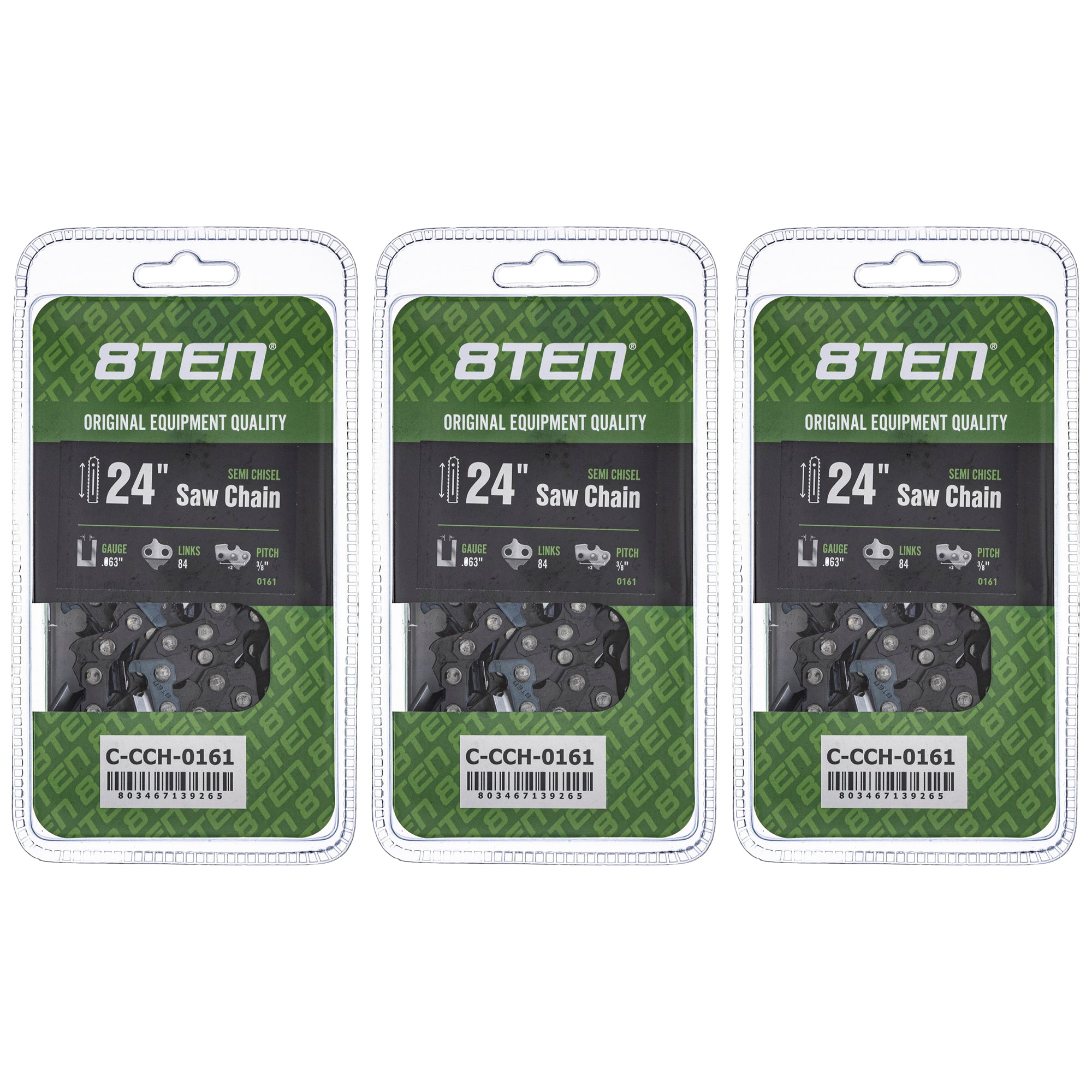 Chainsaw Chain 24 Inch .063 3/8 84DL 3-Pack for zOTHER Oregon PS 8TEN 810-CCC2383H