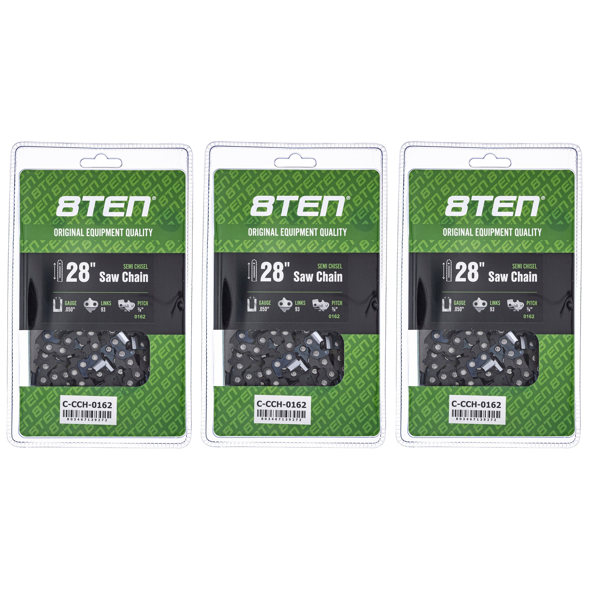 Chainsaw Chain 28 Inch .050 3/8 93DL 3-Pack for zOTHER Oregon Echo Shindaiwa Bear Cat 8TEN 810-CCC2384H