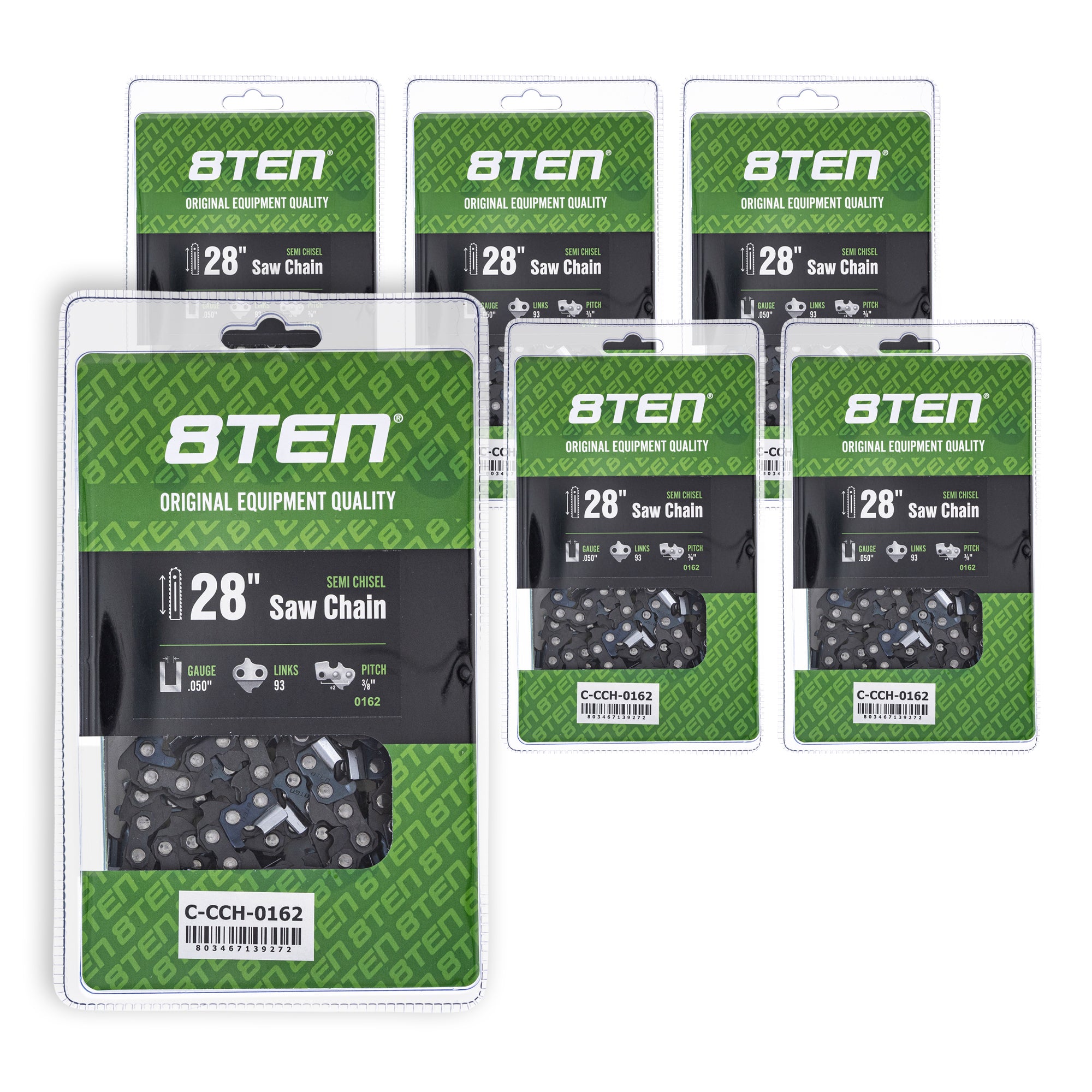 Chainsaw Chain 28 Inch .050 3/8 93DL 6-Pack for zOTHER Oregon Echo Shindaiwa Bear Cat XL V 8TEN 810-CCC2384H