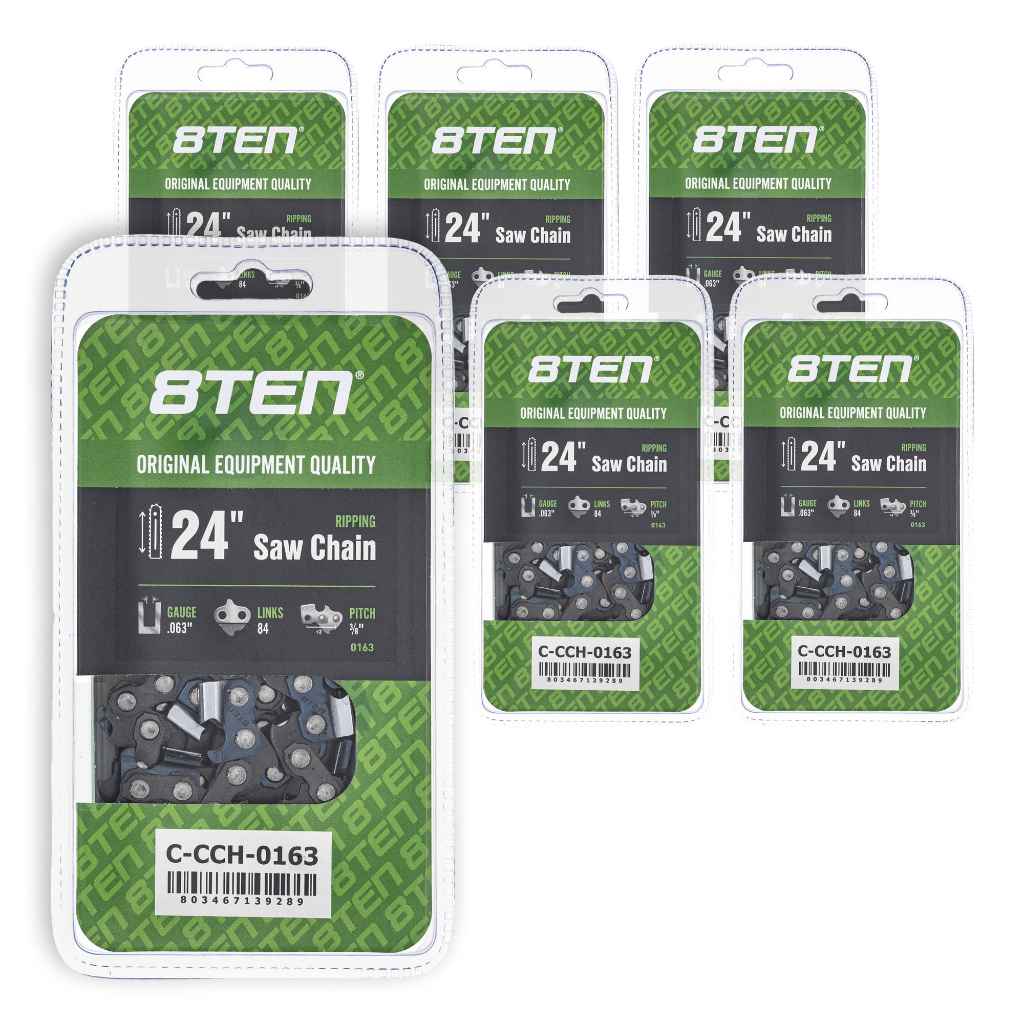 Chainsaw Chain 24 Inch .063 3/8 84DL 6-Pack for zOTHER Oregon PS EA7900P EA7300P DCS9010FL 8TEN 810-CCC2385H