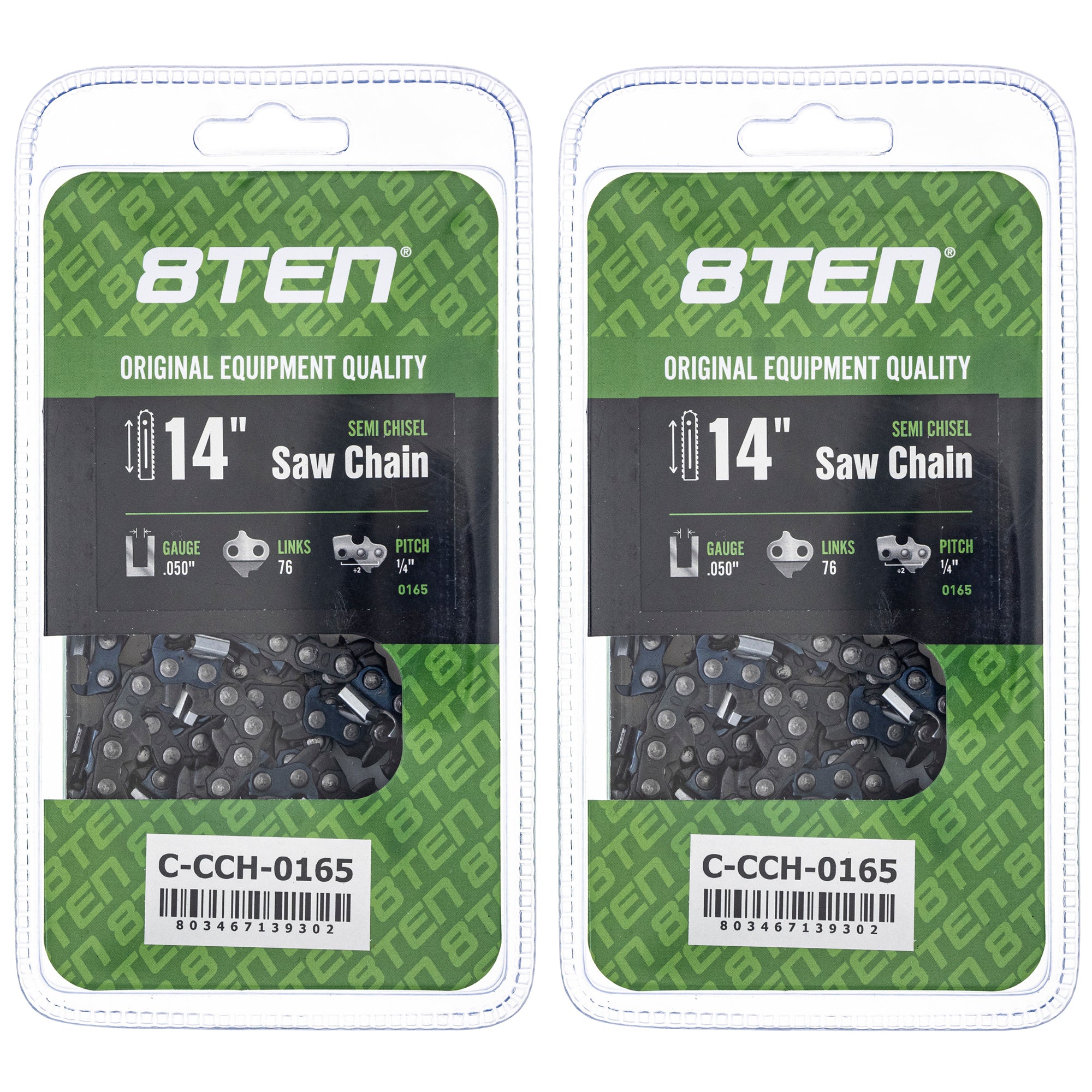 Chainsaw Chain 14 Inch .050 1/4 76DL 2-Pack for zOTHER 8TEN 810-CCC2387H