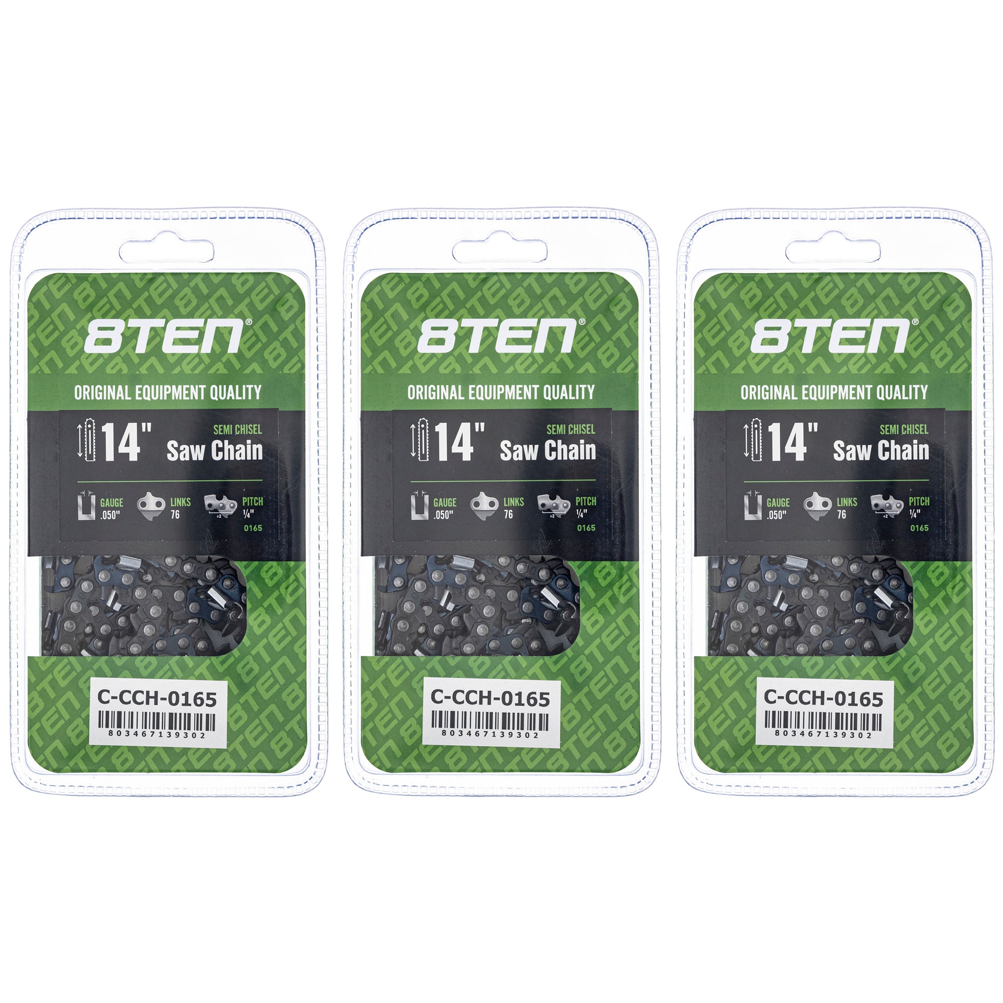 Chainsaw Chain 14 Inch .050 1/4 76DL 3-Pack for zOTHER 8TEN 810-CCC2387H