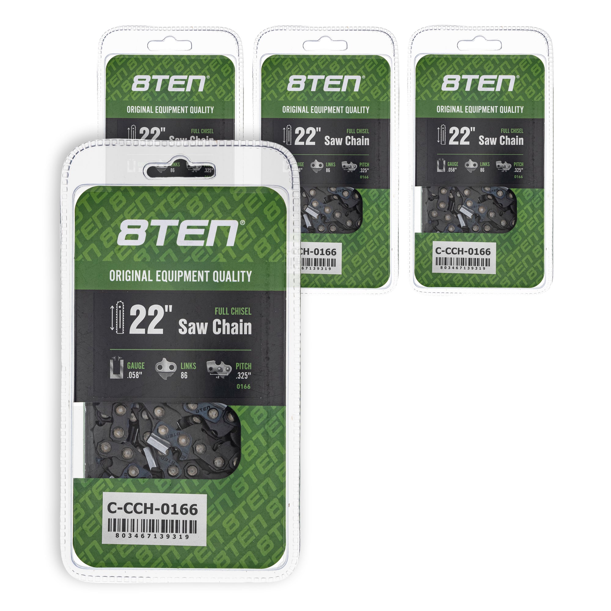 Chainsaw Chain 22 Inch .058 .325 86DL 4-Pack for zOTHER Max 8TEN 810-CCC2388H
