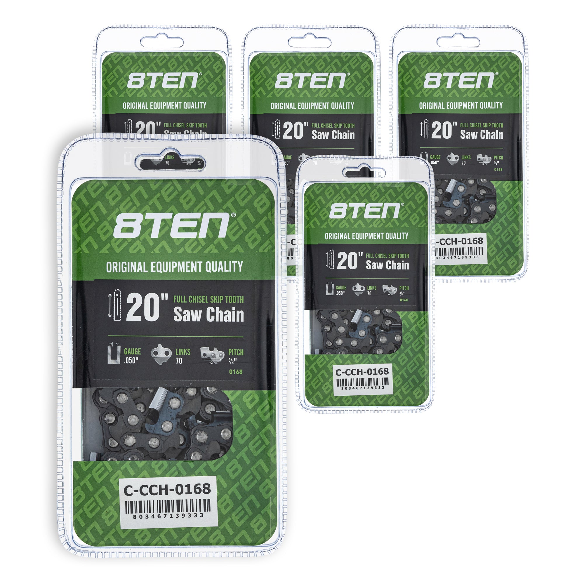 Chainsaw Chain 20 Inch .050 3/8 70DL 5-Pack for zOTHER Stens Ref No Oregon Ref. Oregon 8TEN 810-CCC2380H