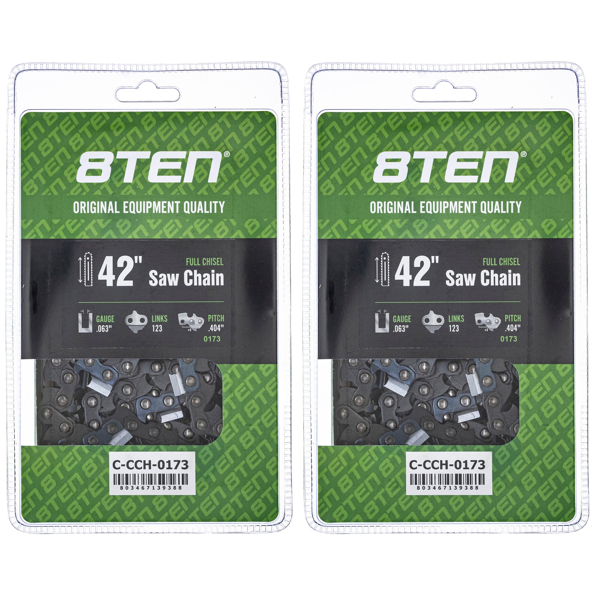 Chainsaw Chain 42 Inch .063 .404 123DL 2-Pack for zOTHER MS 088 084 8TEN 810-CCC2395H
