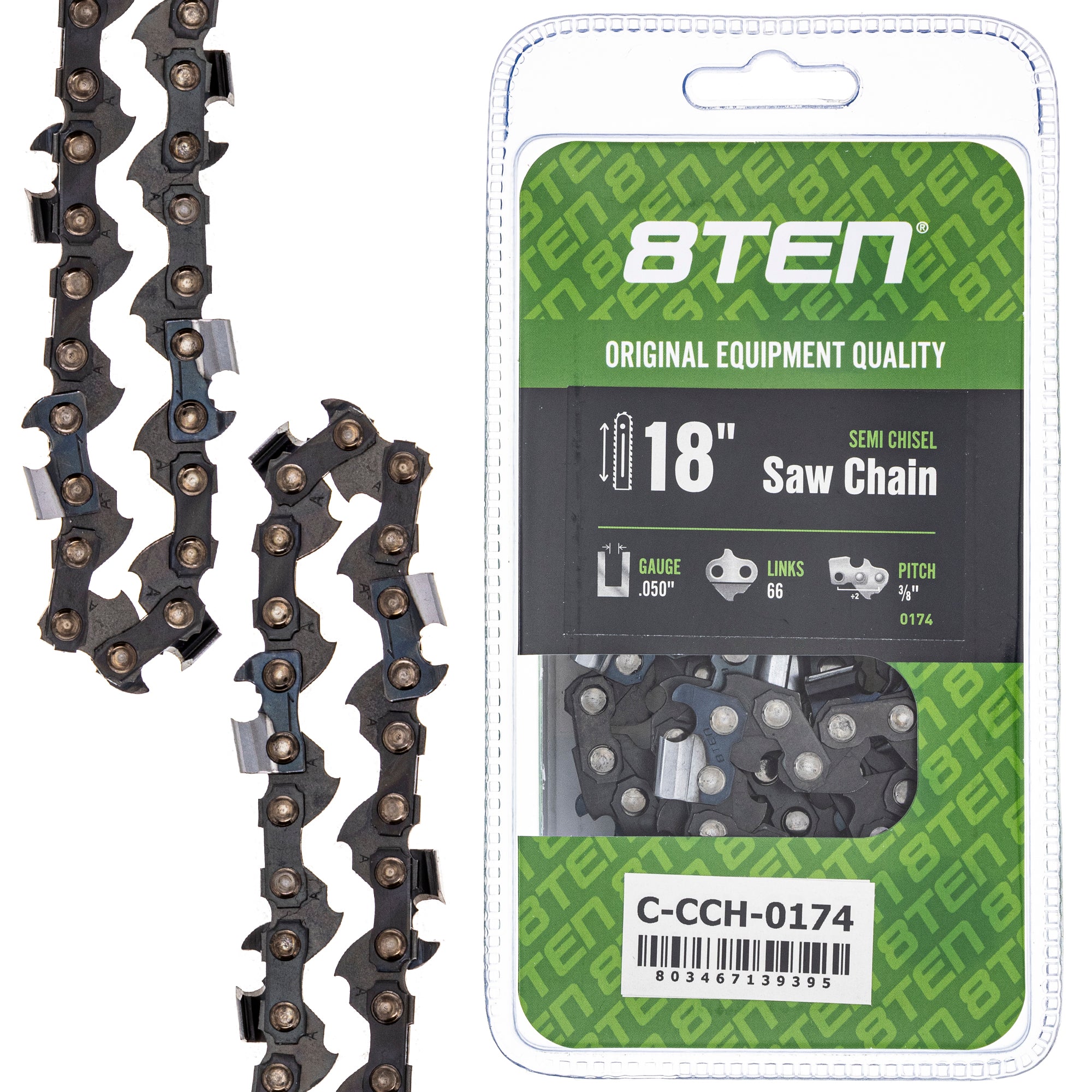 Chainsaw Chain 18 Inch .050 3/8 66DL for zOTHER Ref No Oregon Echo Shindaiwa Bear Cat 8TEN 810-CCC2396H