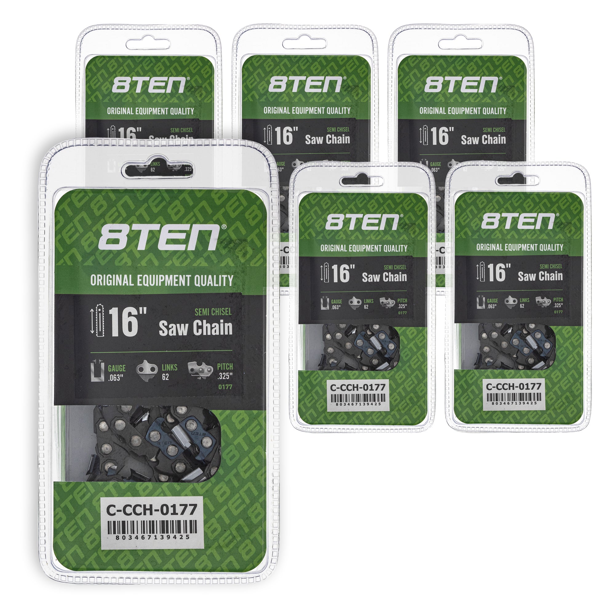 Chainsaw Chain 16 Inch .063 .325 62DL 6-Pack for zOTHER Oregon MS 25 070 025 8TEN 810-CCC2399H