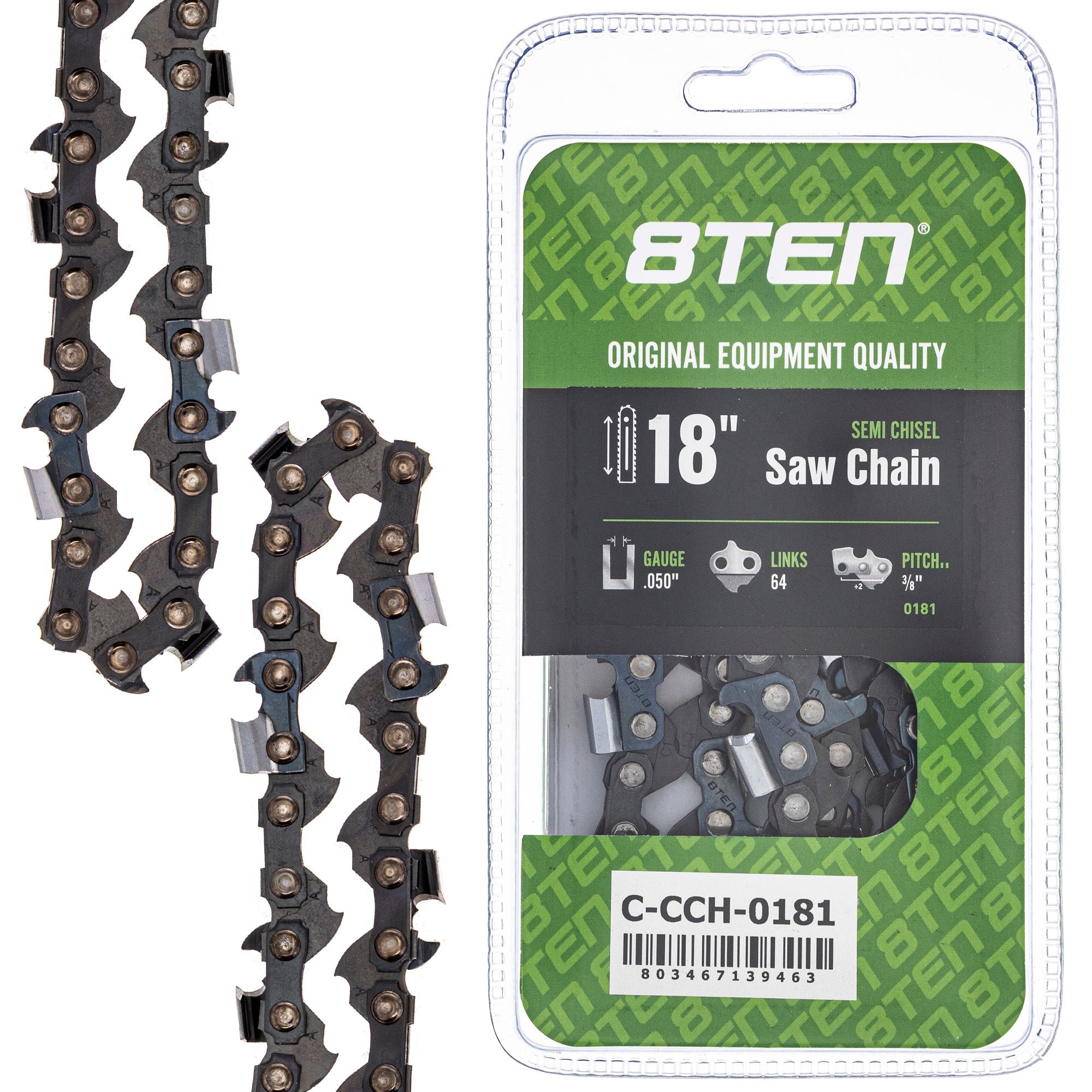 Chainsaw Chain 18 Inch .050 3/8 64DL for zOTHER Oregon Echo Shindaiwa Bear Cat ECS-655 8TEN 810-CCC2303H