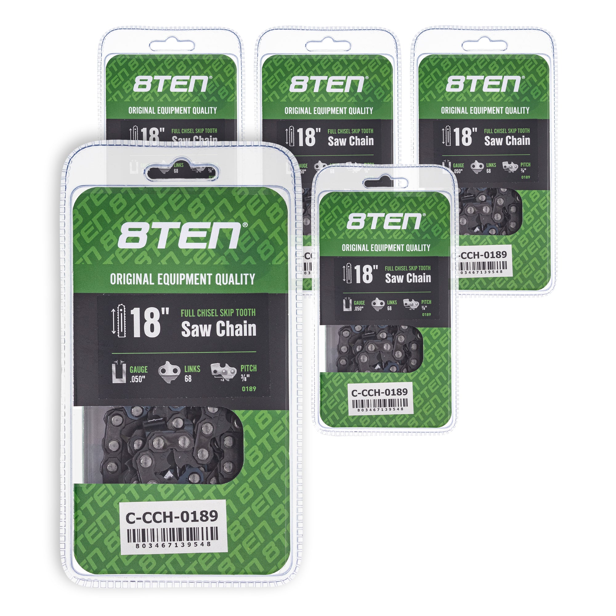 Chainsaw Chain 18 Inch .050 3/8 68DL 5-Pack for zOTHER Stens Ref No Oregon Husqvarna 8TEN 810-CCC2301H