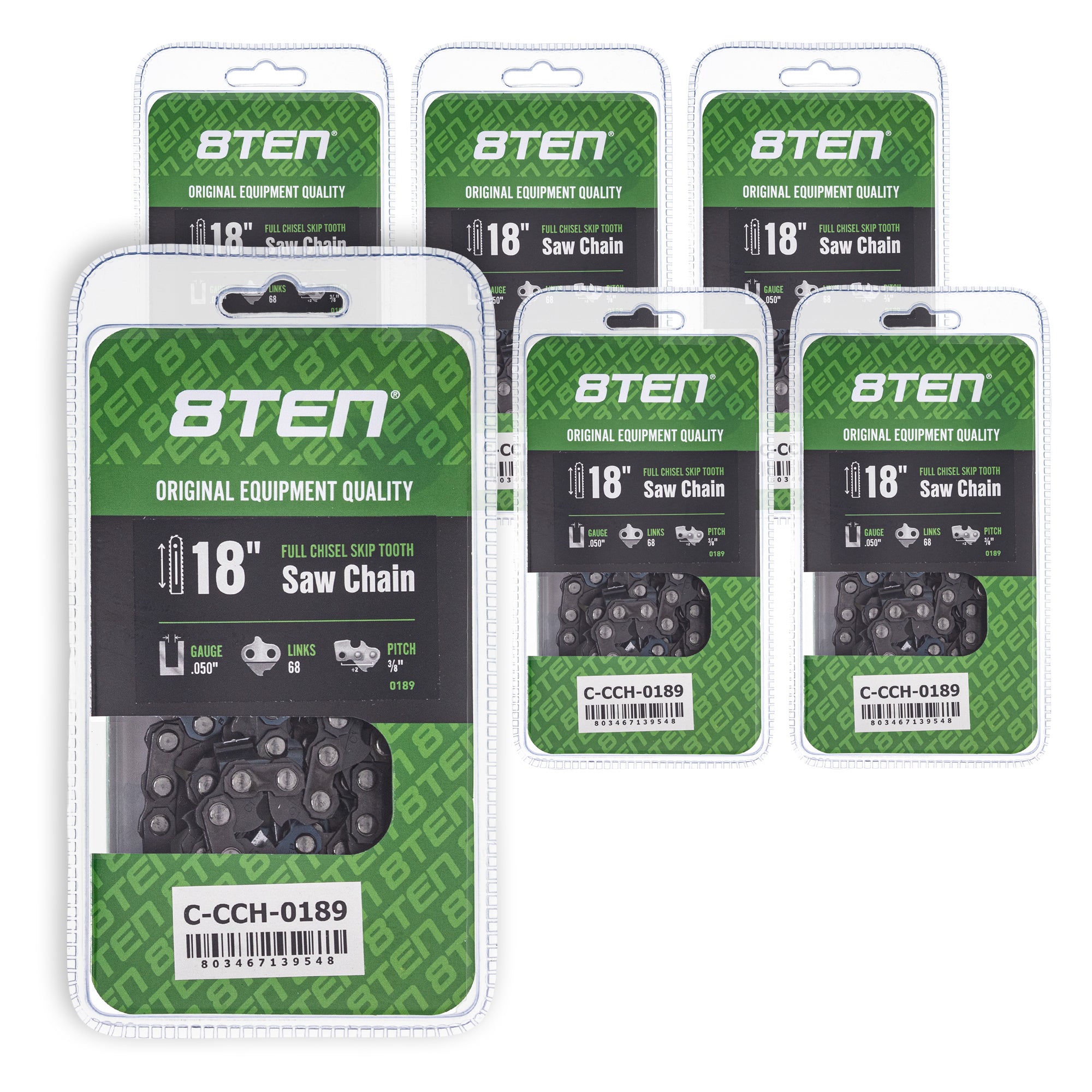 Chainsaw Chain 18 Inch .050 3/8 68DL 6-Pack for zOTHER Stens Ref No Oregon Husqvarna 8TEN 810-CCC2301H
