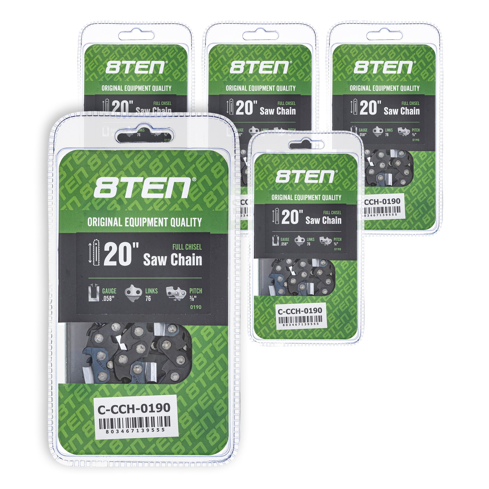 Chainsaw Chain 20 Inch .058 3/8 76DL 5-Pack for zOTHER Max 20 8TEN 810-CCC2312H