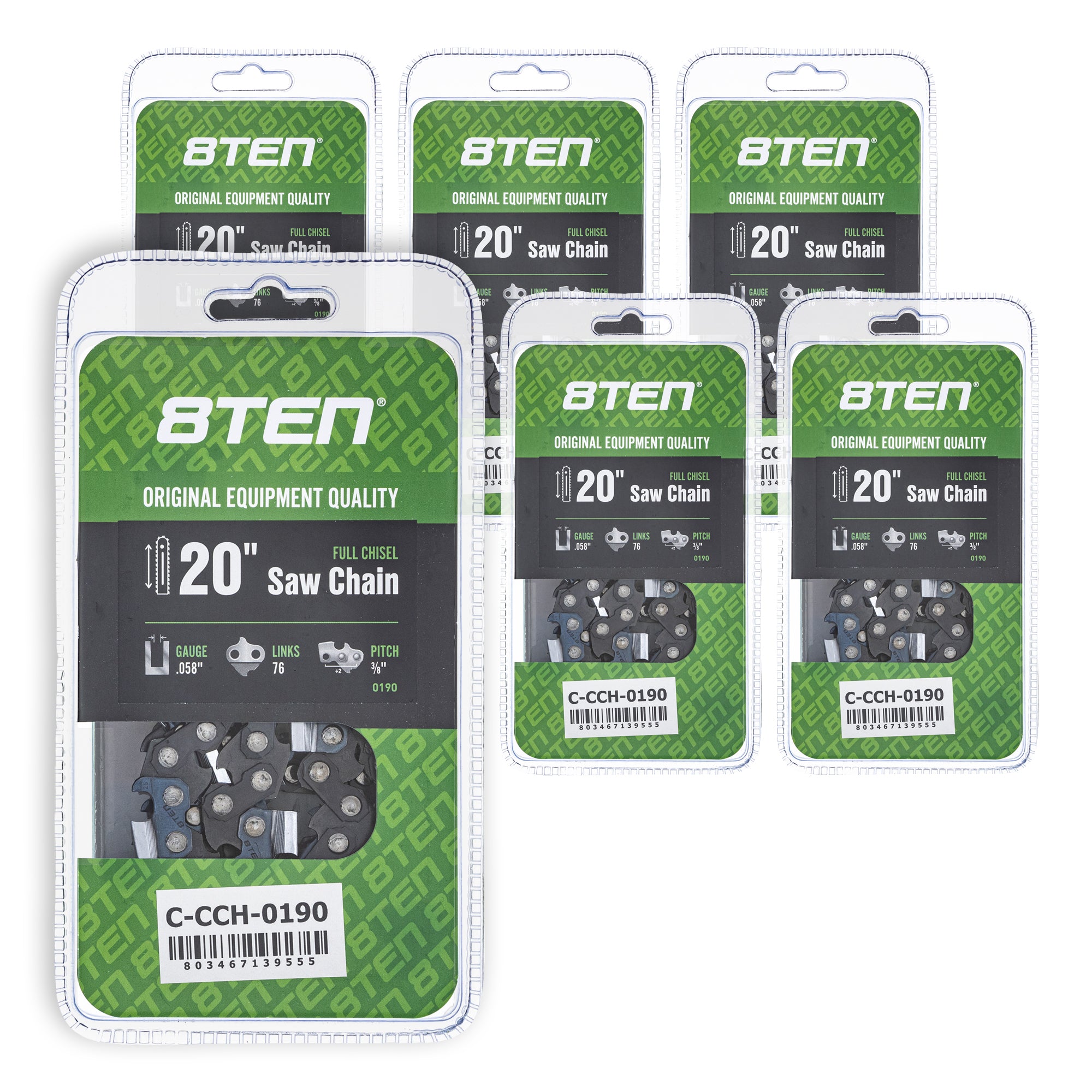 Chainsaw Chain 20 Inch .058 3/8 76DL 6-Pack for zOTHER Max 20 8TEN 810-CCC2312H