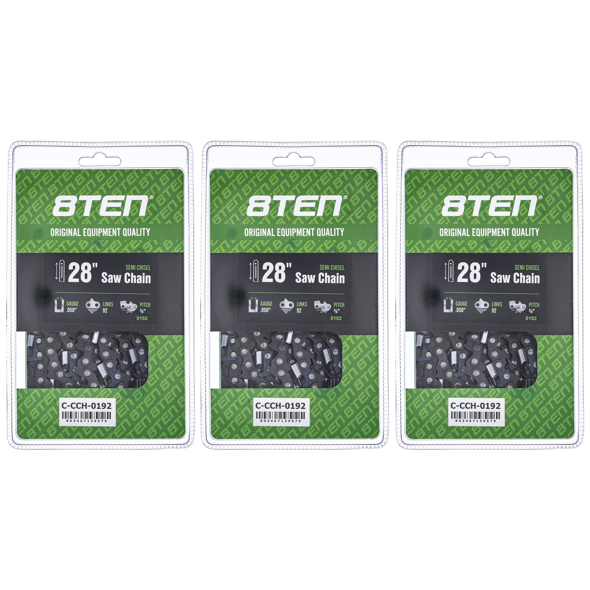 Chainsaw Chain 28 Inch .050 3/8 92DL 3-Pack for zOTHER 8TEN 810-CCC2314H