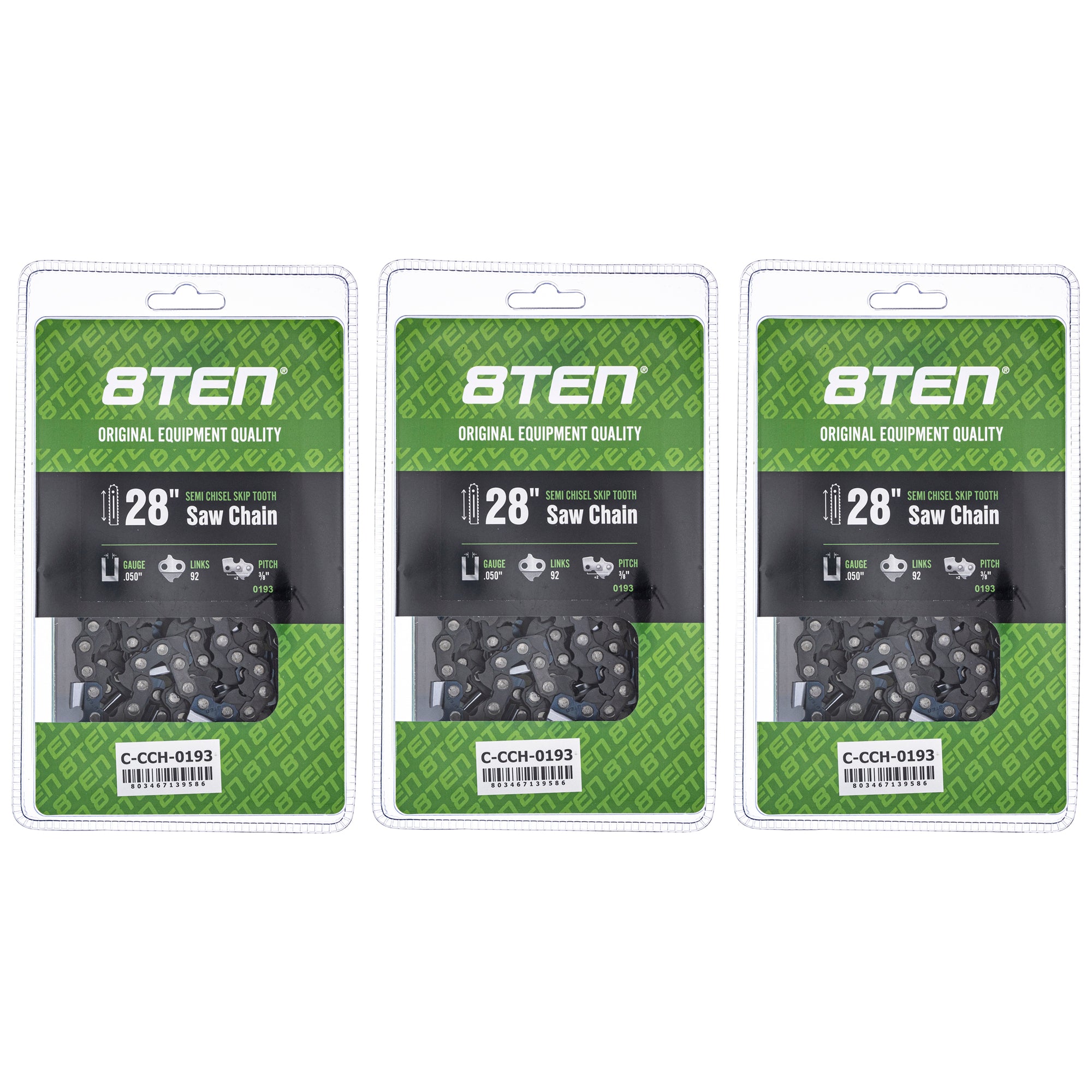 Chainsaw Chain 28 Inch .050 3/8 92DL 3-Pack for zOTHER 8TEN 810-CCC2315H