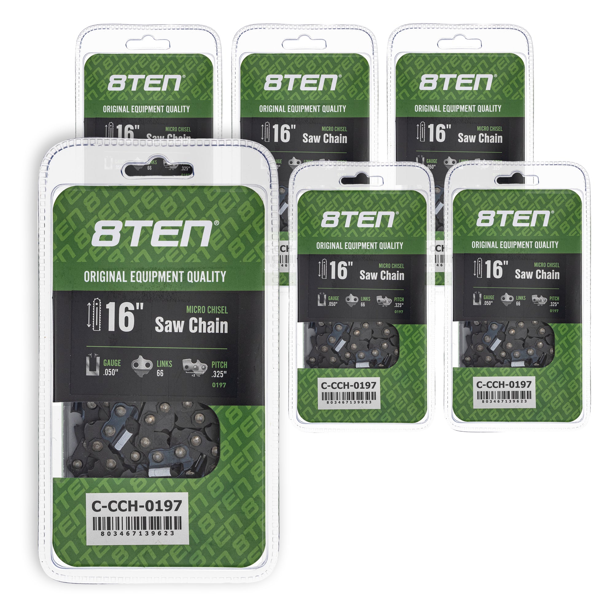 Chainsaw Chain 16 Inch .050 .325 66DL 6-Pack for zOTHER Stens Oregon Ref. Oregon Echo 8TEN 810-CCC2319H
