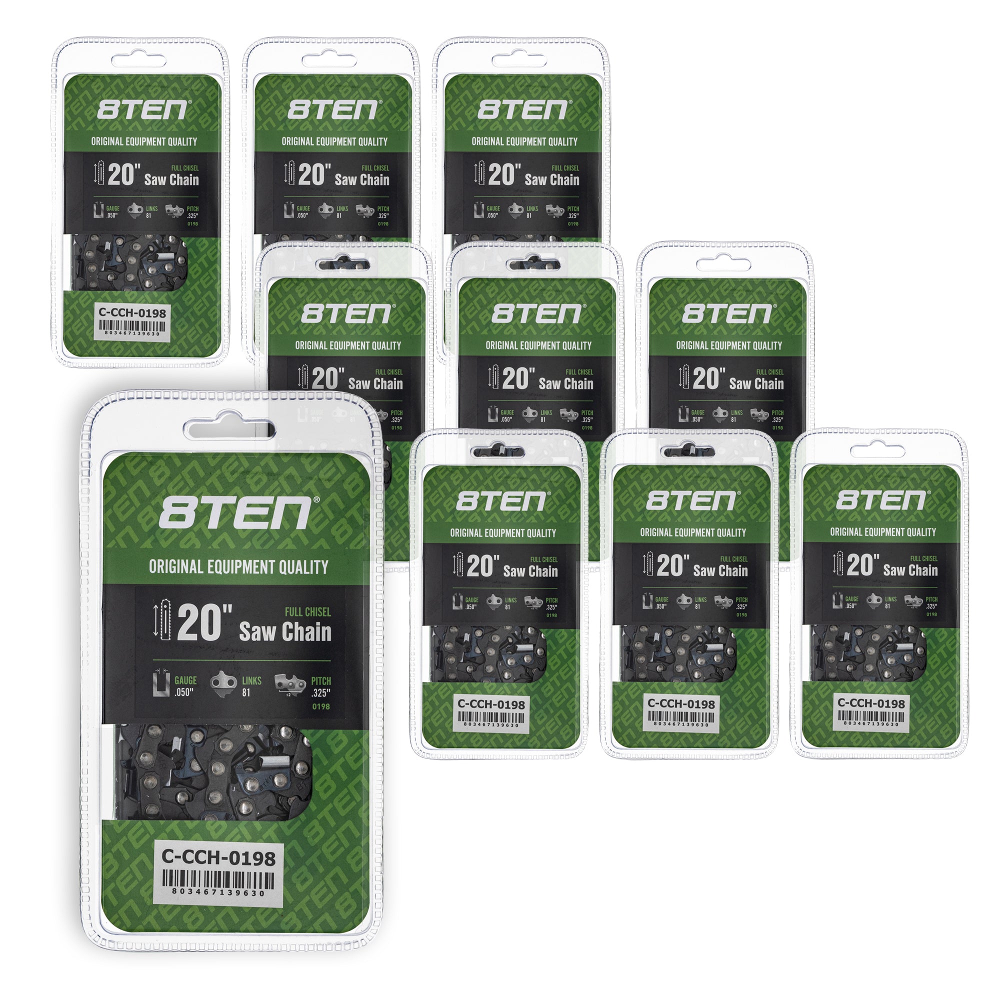Chainsaw Chain 20 Inch .050 .325 81DL 10-Pack for zOTHER Oregon MS 634 30 040 8TEN 810-CCC2310H