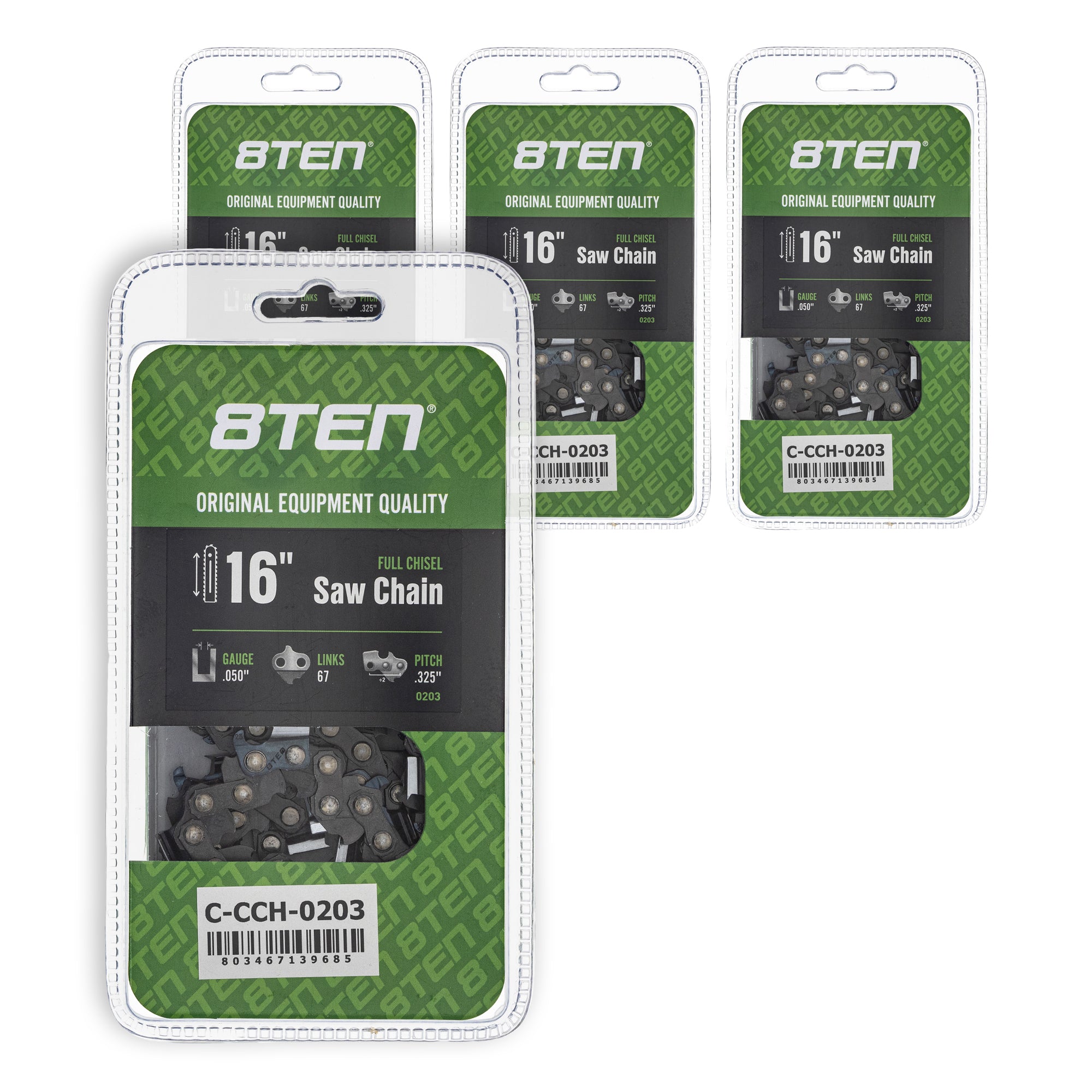 Chainsaw Chain 16 Inch .050 .325 67DL 4-Pack for zOTHER Oregon MS 656 654 652 8TEN 810-CCC2425H