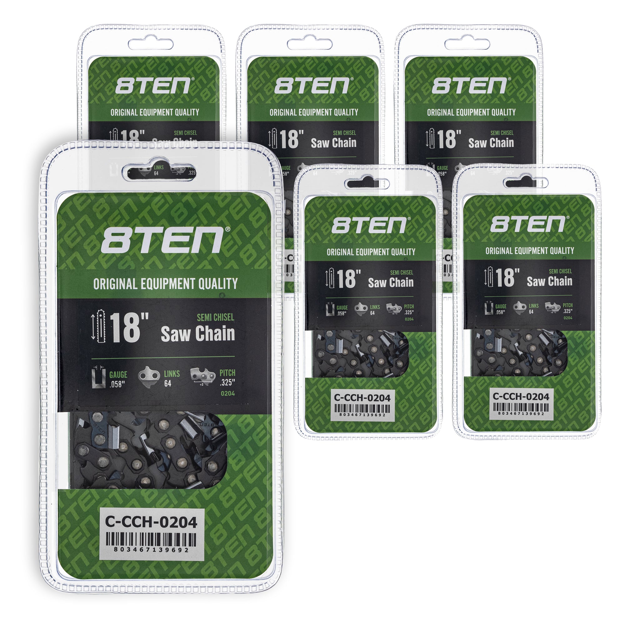 Chainsaw Chain 18 Inch .058 .325 64DL 6-Pack for zOTHER Oregon PS EA6101P53G EA6100PREG 8TEN 810-CCC2426H