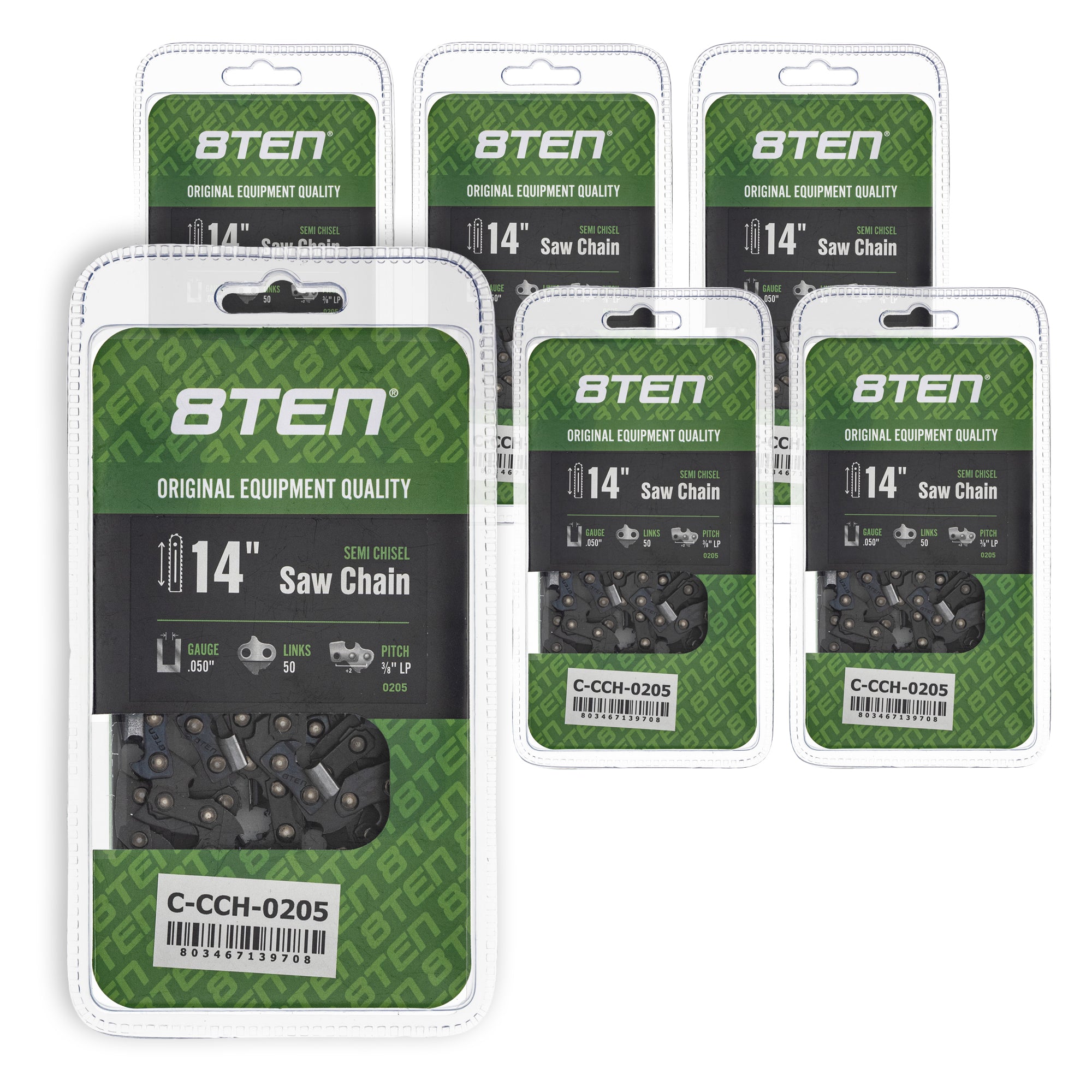 Chainsaw Chain 14 Inch .050 3/8 LP 50DL 6-Pack for zOTHER Oregon OLE MSE MS Mac 8TEN 810-CCC2427H