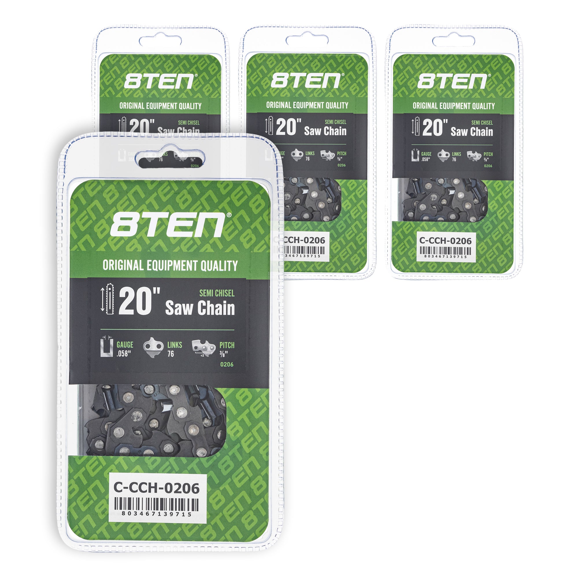 Chainsaw Chain 20 Inch .058 3/8 76DL 4-Pack for zOTHER Max 20 8TEN 810-CCC2428H