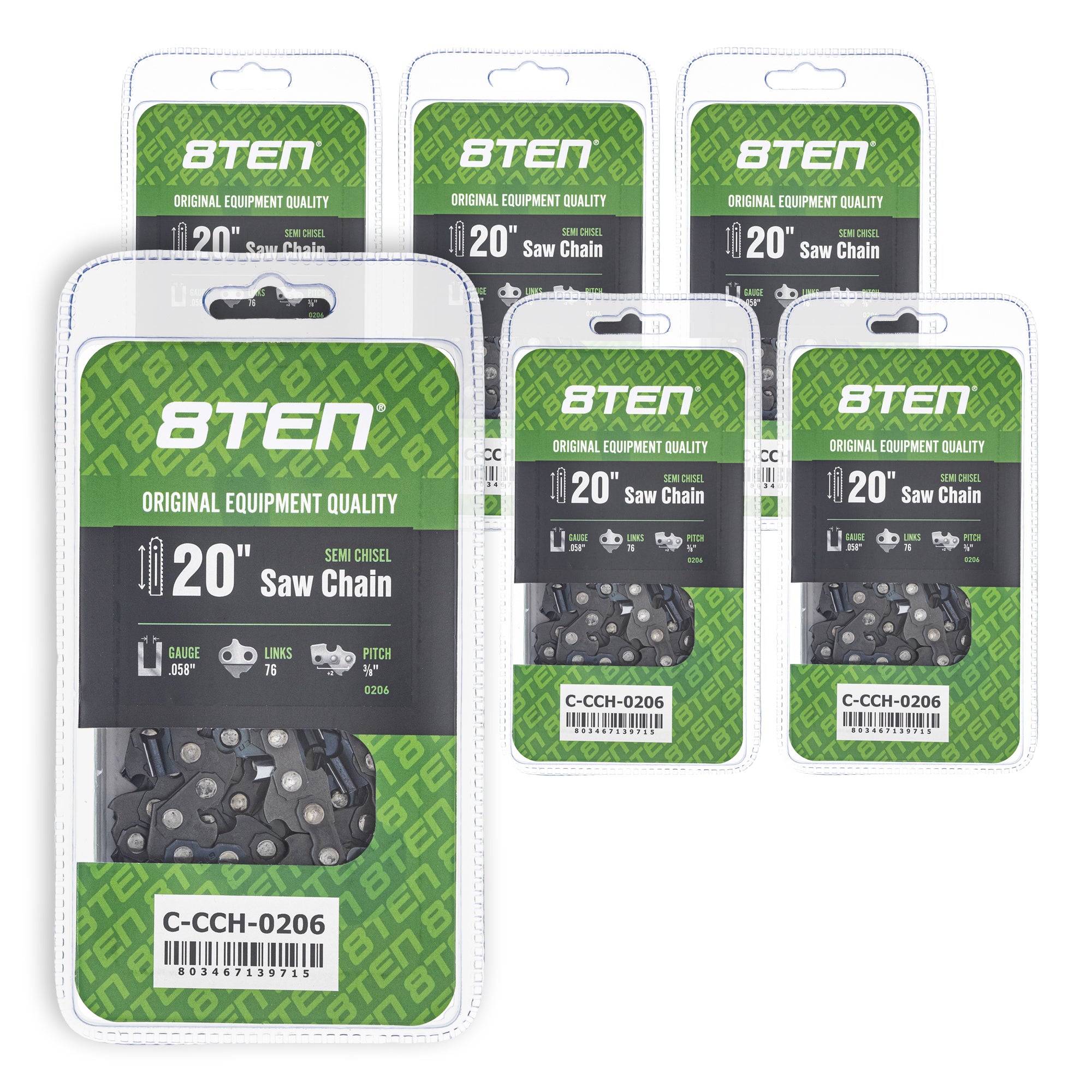 Chainsaw Chain 20 Inch .058 3/8 76DL 6-Pack for zOTHER Max 20 8TEN 810-CCC2428H