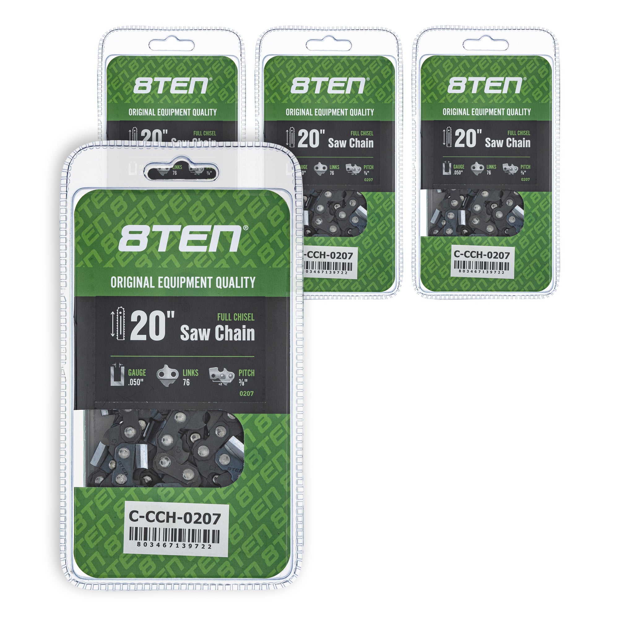 Chainsaw Chain 20 Inch .050 3/8 76DL 4-Pack for zOTHER Max 8TEN 810-CCC2429H