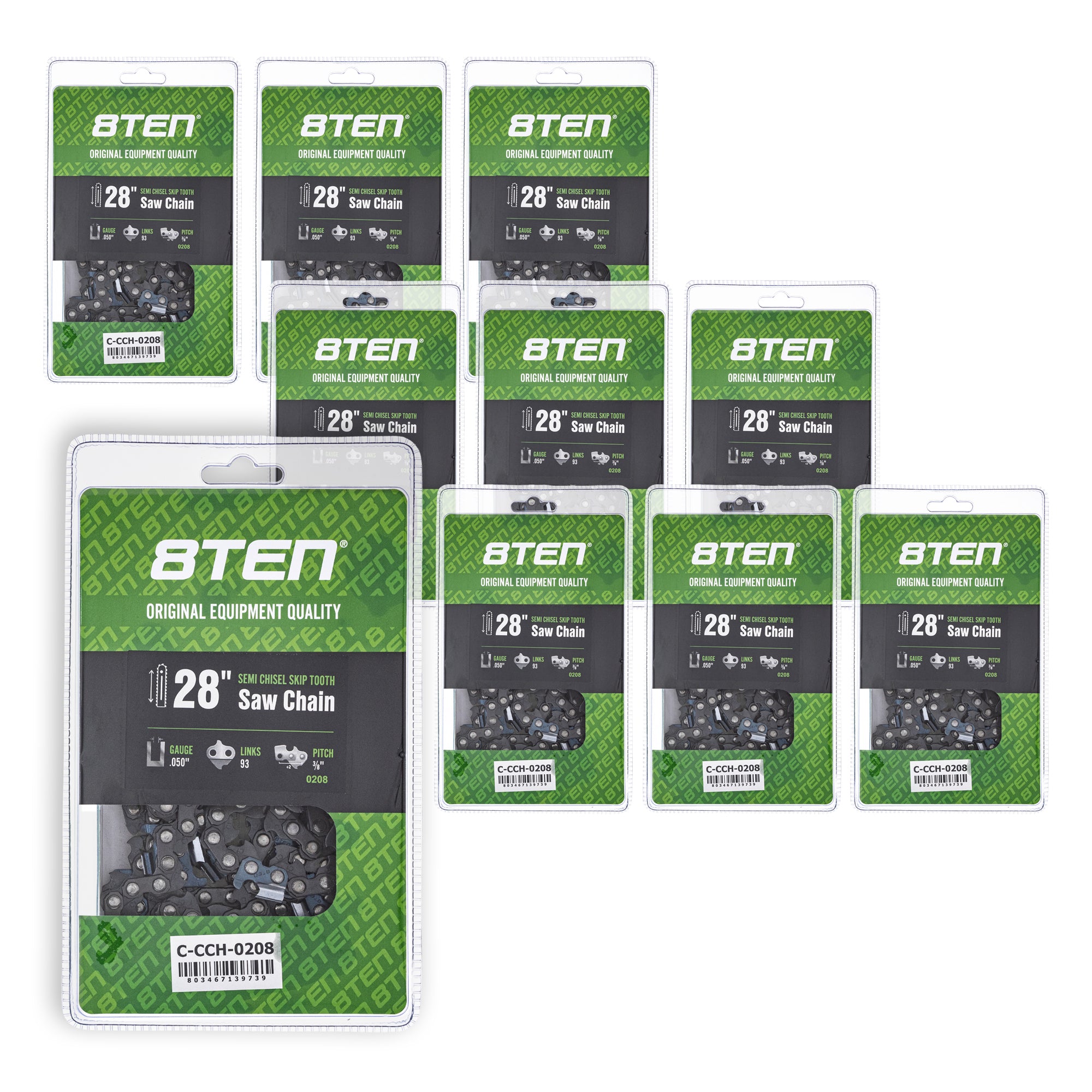 Chainsaw Chain 28 Inch .050 3/8 93DL 10-Pack for zOTHER Oregon Echo Shindaiwa Bear Cat XL 8TEN 810-CCC2420H