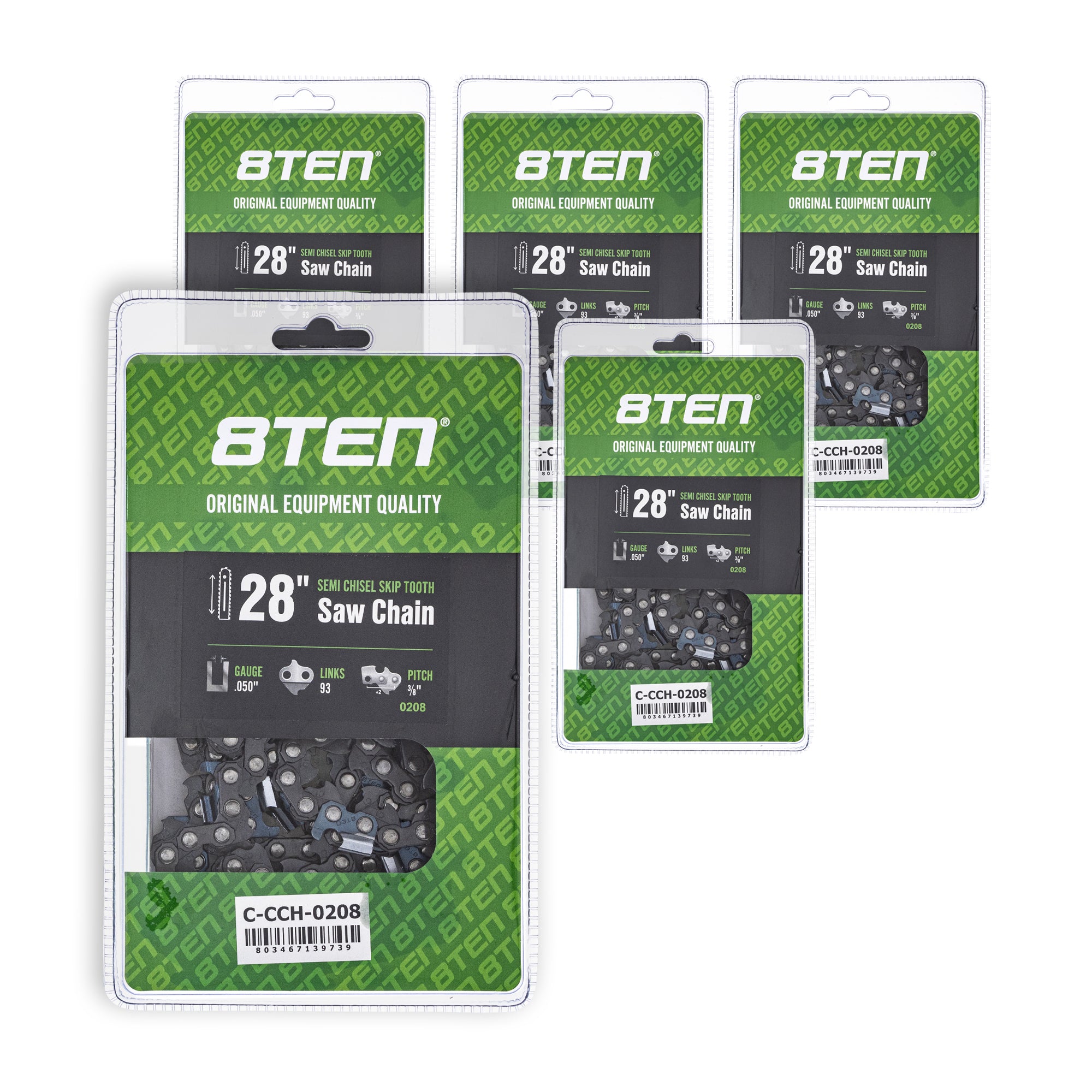 Chainsaw Chain 28 Inch .050 3/8 93DL 5-Pack for zOTHER Oregon Echo Shindaiwa Bear Cat XL V 8TEN 810-CCC2420H