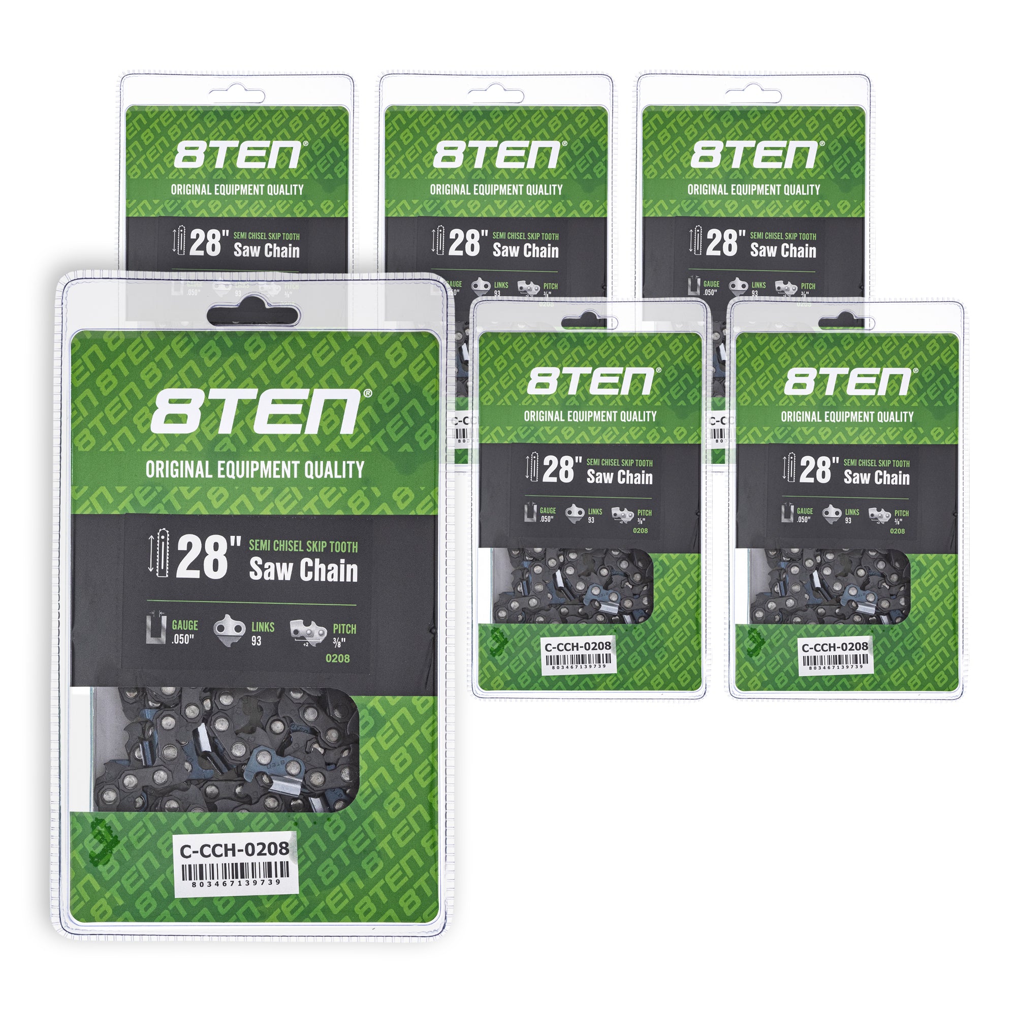 Chainsaw Chain 28 Inch .050 3/8 93DL 6-Pack for zOTHER Oregon Echo Shindaiwa Bear Cat XL V 8TEN 810-CCC2420H