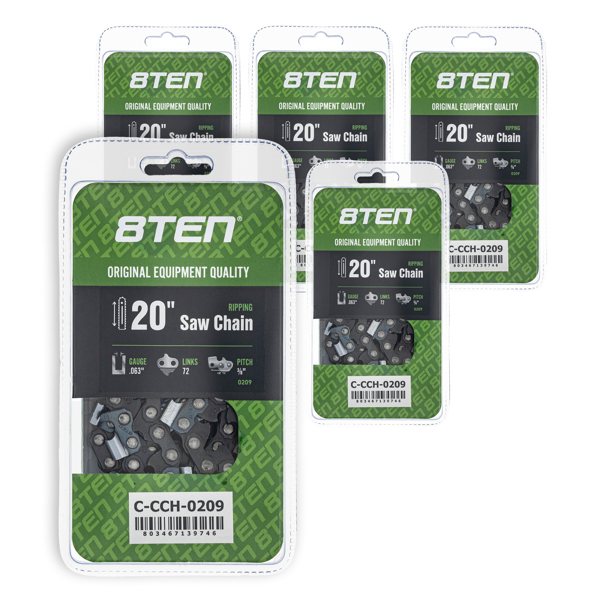 Chainsaw Chain 20 Inch .063 3/8 72DL 5-Pack for zOTHER Oregon MSE MS E 066 8TEN 810-CCC2421H