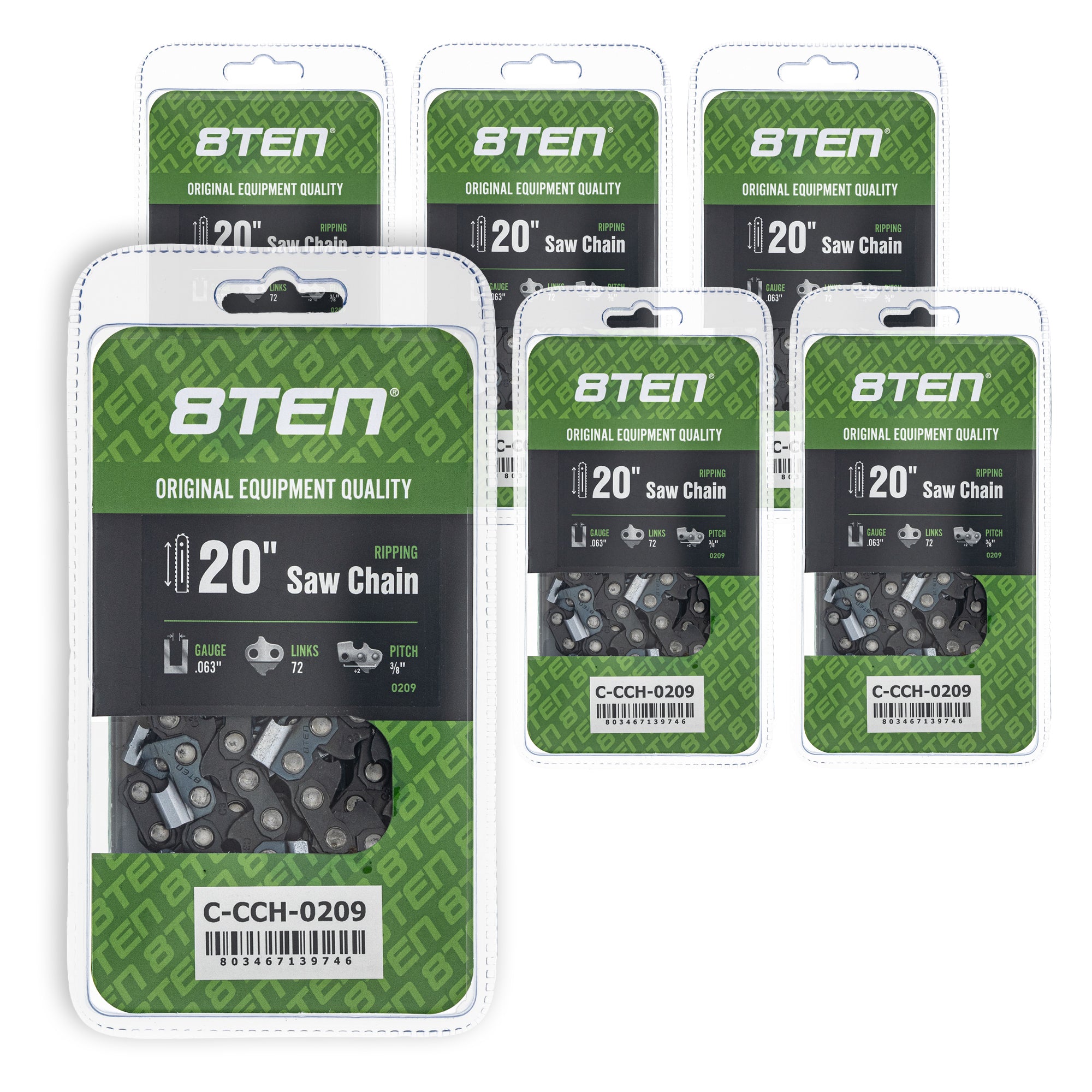 Chainsaw Chain 20 Inch .063 3/8 72DL 6-Pack for zOTHER Oregon MSE MS E 066 8TEN 810-CCC2421H