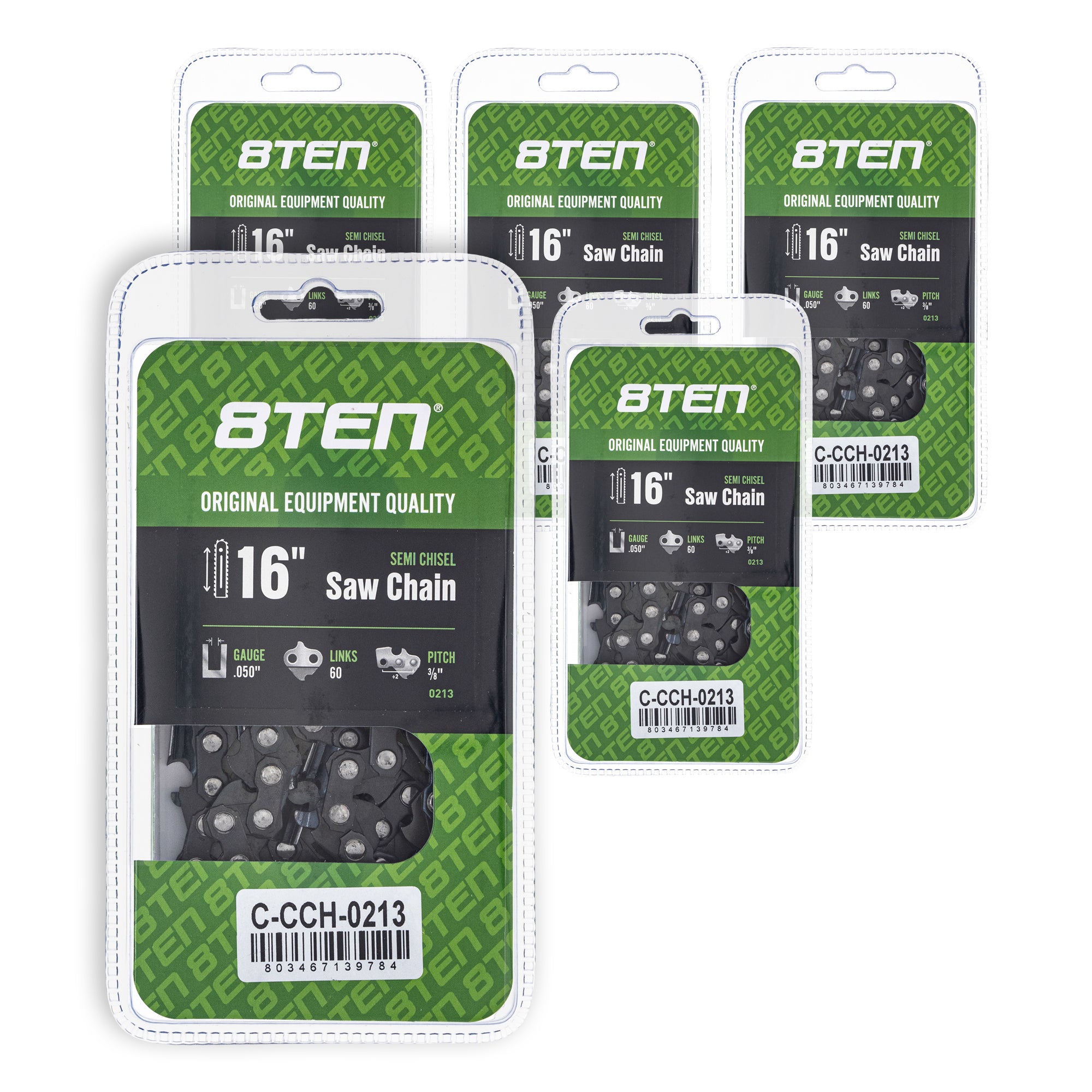 Chainsaw Chain 16 Inch .050 3/8 60DL 5-Pack for zOTHER Stens Ref No Oregon Husqvarna 8TEN 810-CCC2435H