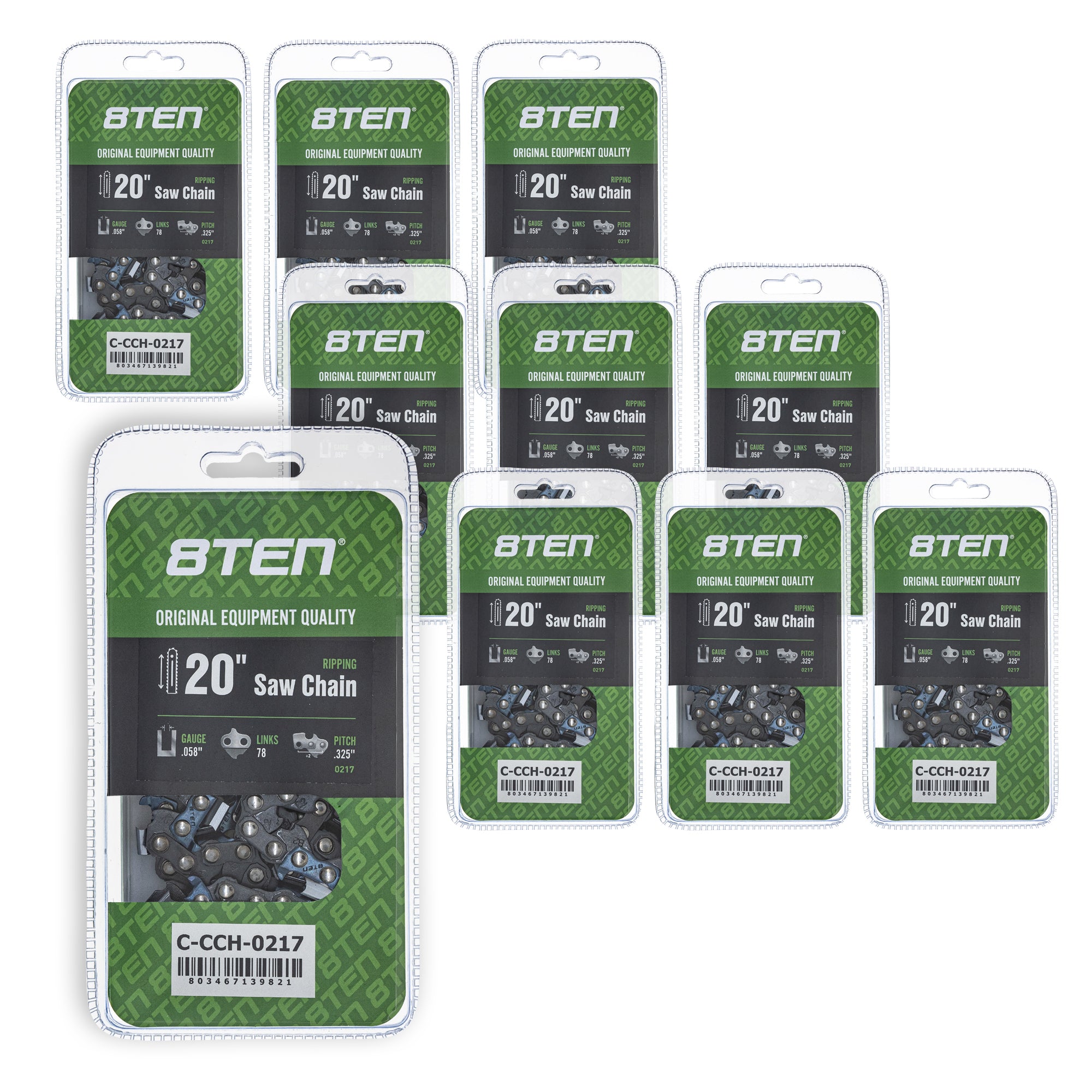 Chainsaw Chain 20 Inch .058.325 78DL 10-Pack for zOTHER Oregon PS EA6101P53G EA6100PREG 8TEN 810-CCC2439H