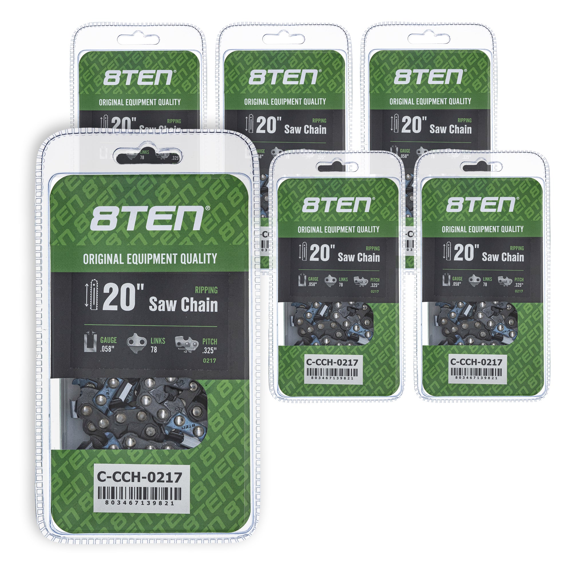 Chainsaw Chain 20 Inch .058.325 78DL 6-Pack for zOTHER Oregon PS EA6101P53G EA6100PREG 8TEN 810-CCC2439H