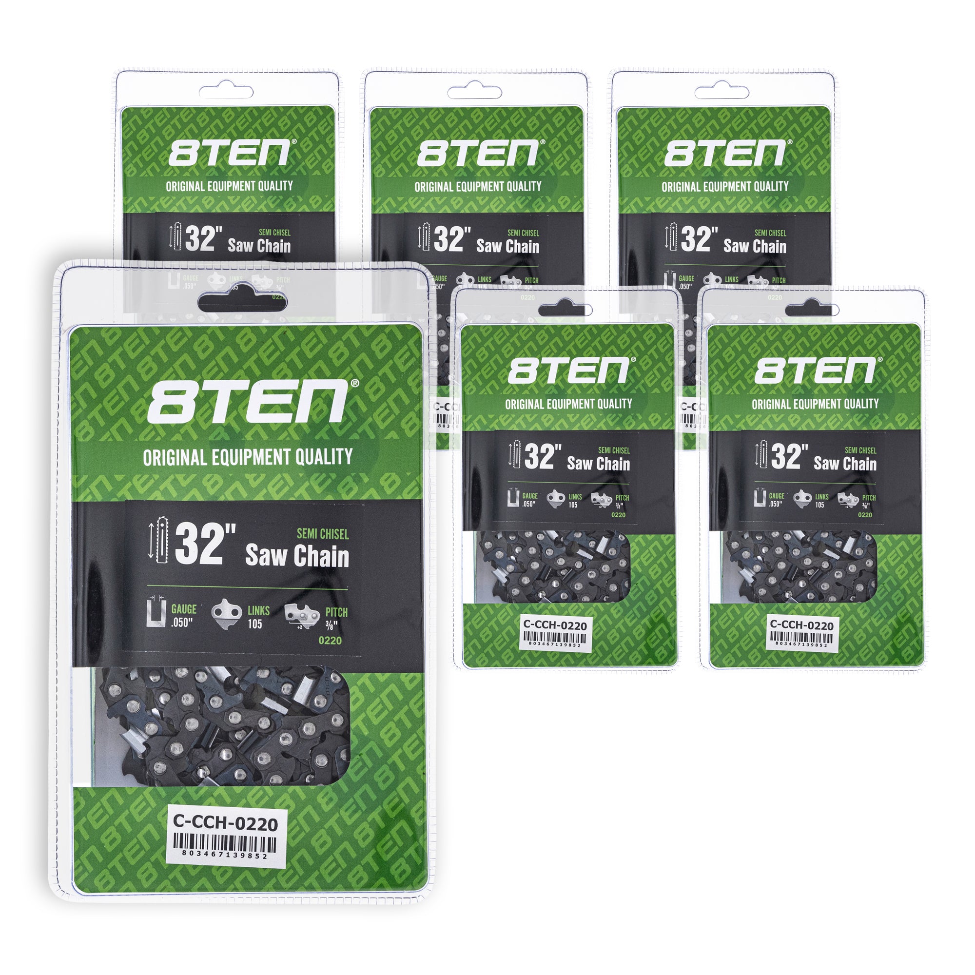 Chainsaw Chain 32 Inch .050 3/8 105DL 6-Pack for zOTHER Oregon Echo Shindaiwa Bear Cat PS 8TEN 810-CCC2442H