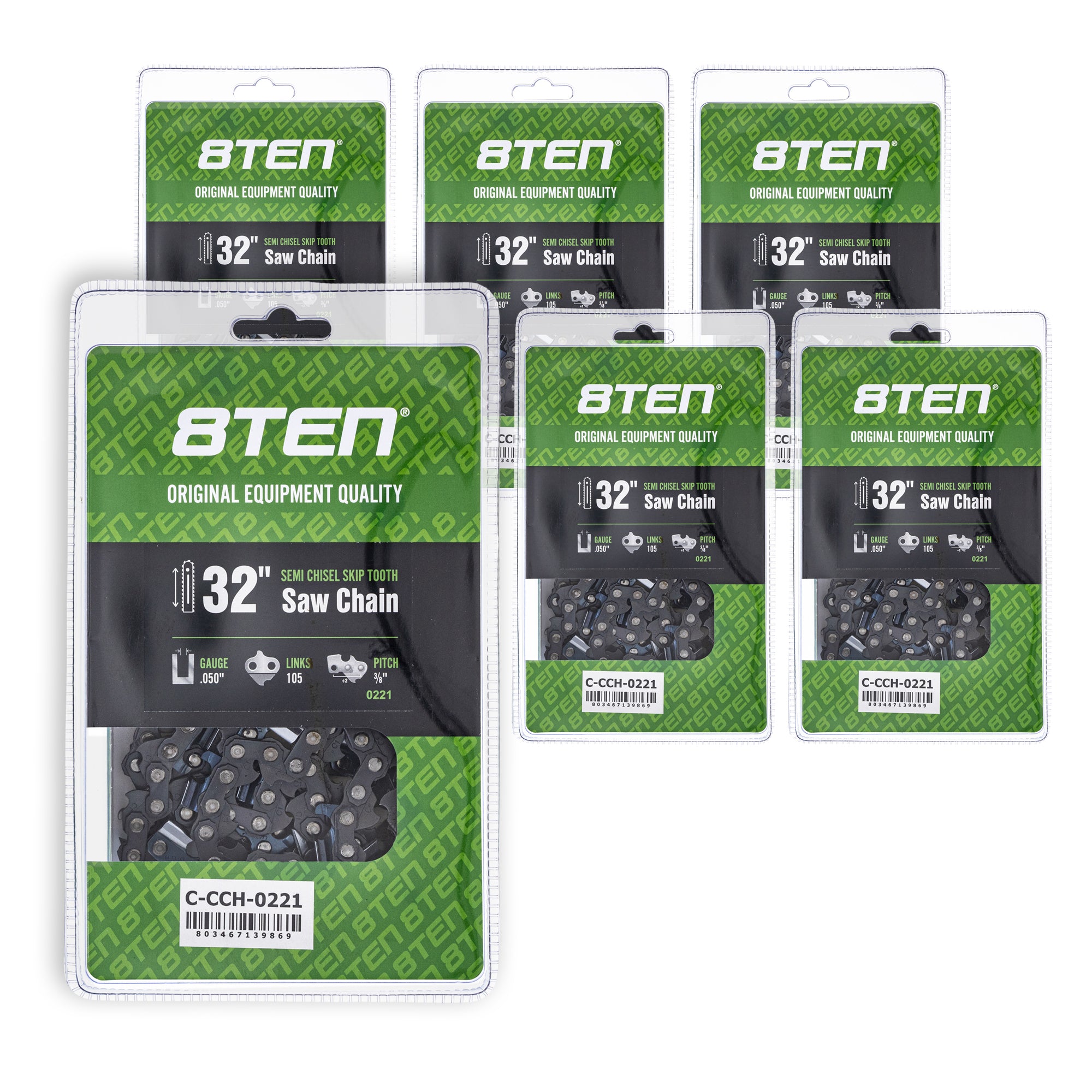 Chainsaw Chain 32 Inch .050 3/8 105DL 6-Pack for zOTHER Oregon Echo Shindaiwa Bear Cat PS 8TEN 810-CCC2443H