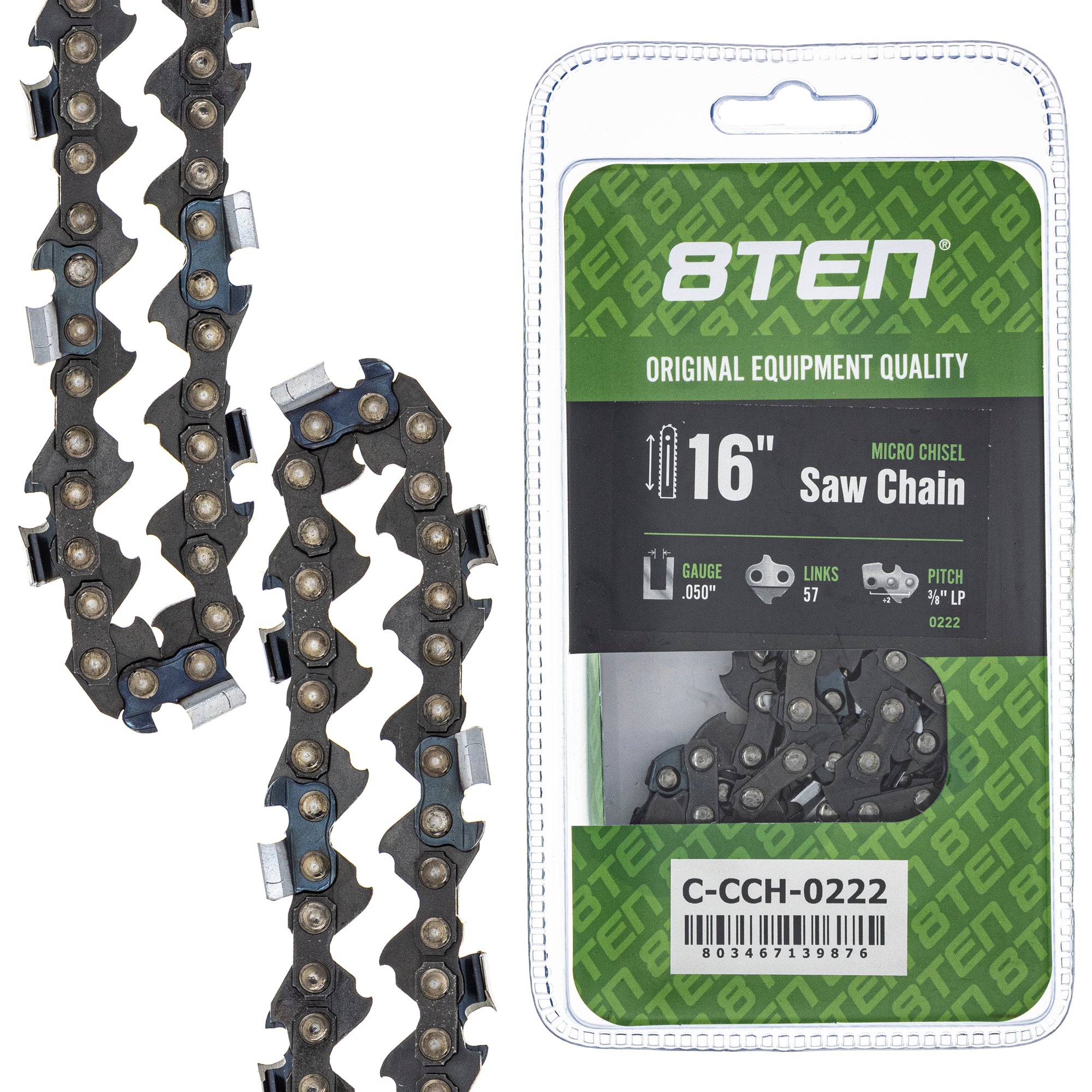 Chainsaw Chain 16 Inch .050 3/8 LP 57DL for zOTHER Stens Oregon Ref. Oregon Echo Shindaiwa 8TEN 810-CCC2444H