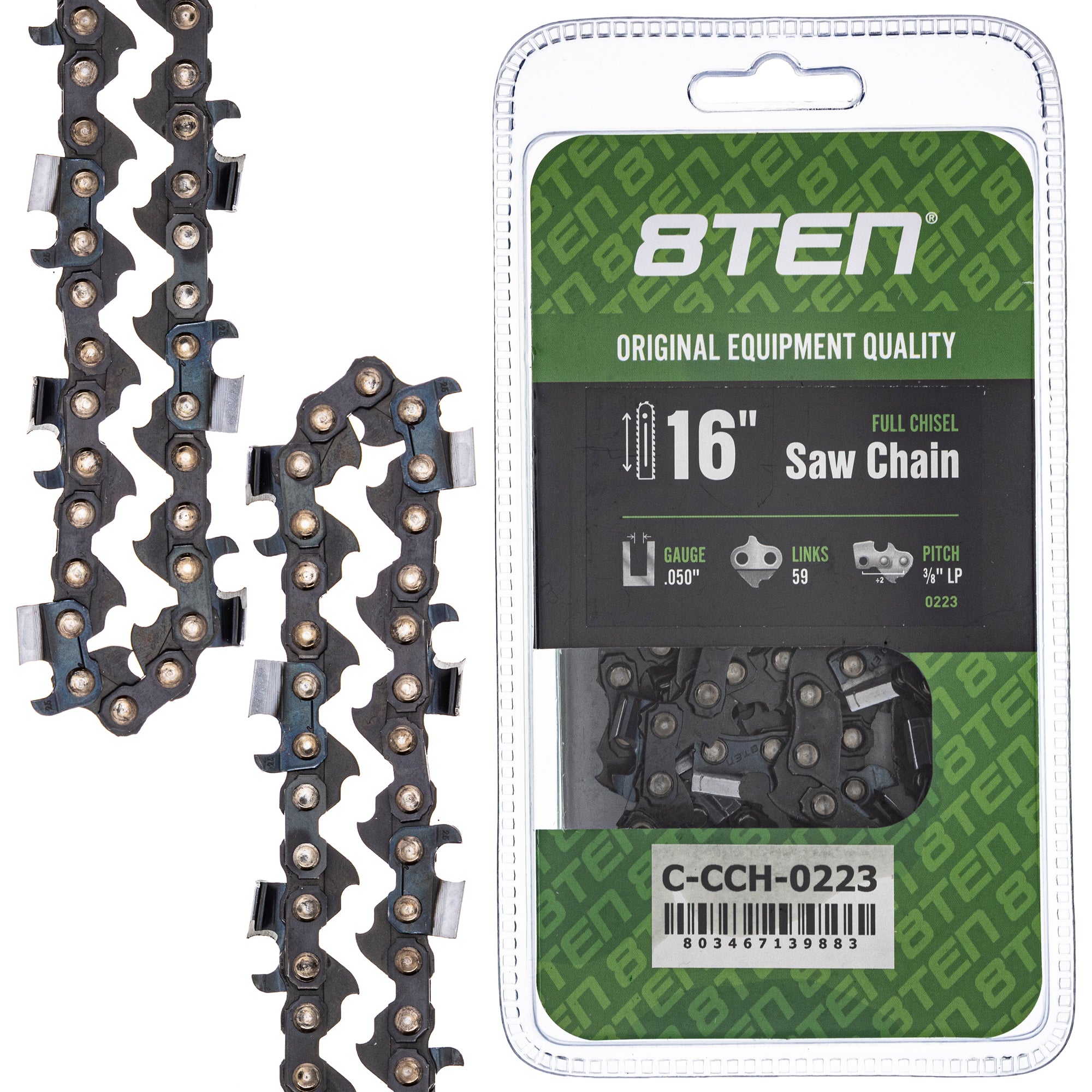 Chainsaw Chain 16 Inch .050 3/8 LP 59DL for zOTHER Oregon Ref. XL XEL VI Super 8TEN 810-CCC2445H