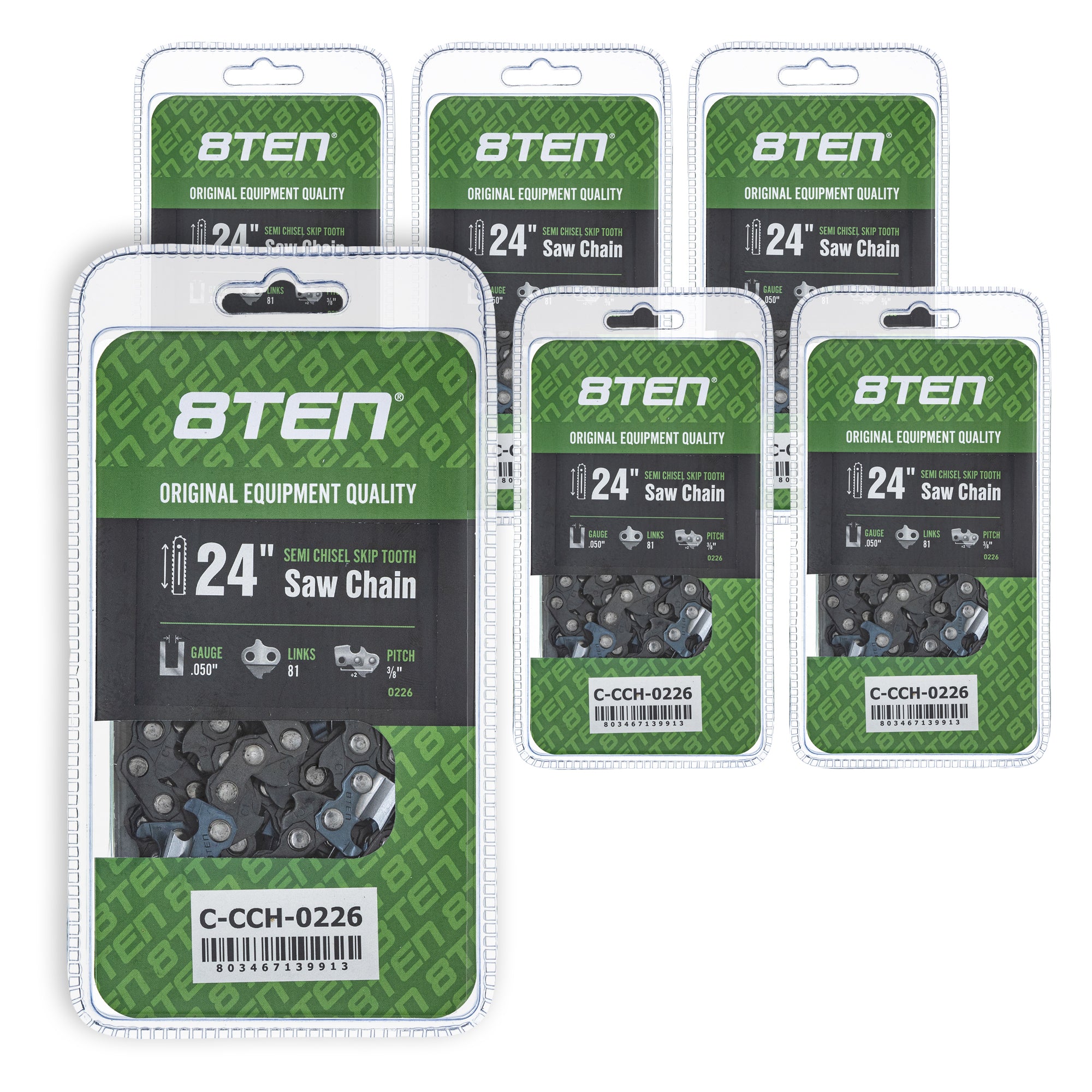 Chainsaw Chain 24 Inch .050 3/8 81DL 6-Pack for zOTHER Oregon Echo Shindaiwa Bear Cat 8TEN 810-CCC2448H