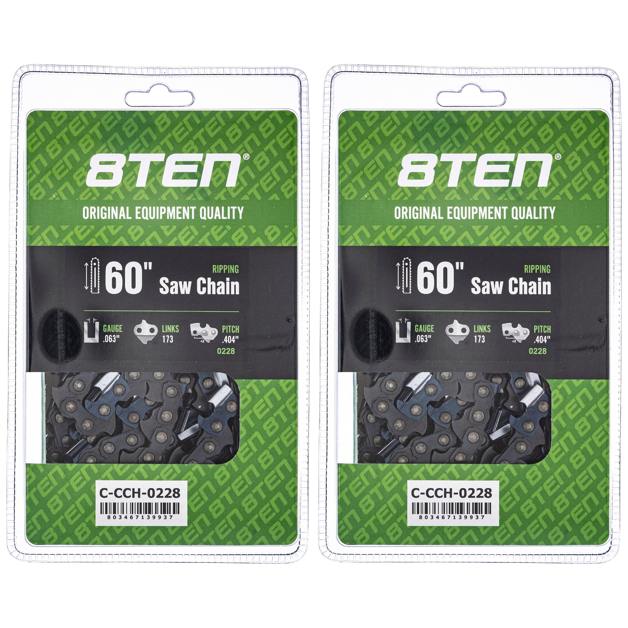 Chainsaw Chain 60 Inch .063 .404 173DL 2-Pack for zOTHER MS 880 090 088 8TEN 810-CCC2440H