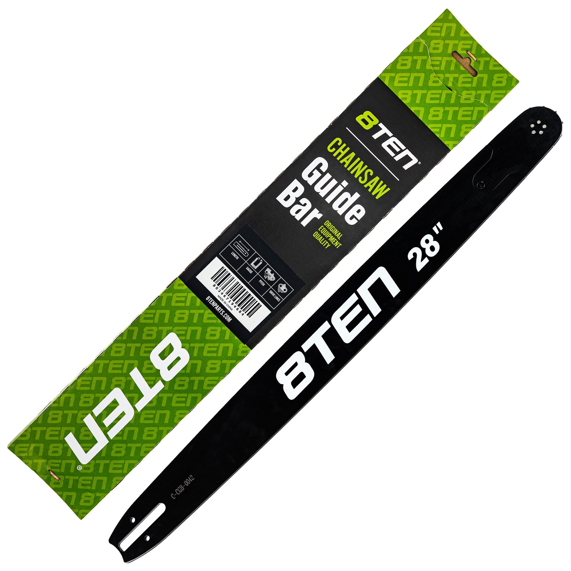 8TEN 810-CCG2264B 28 Inch Chainsaw Guide Bar for zOTHER Silver