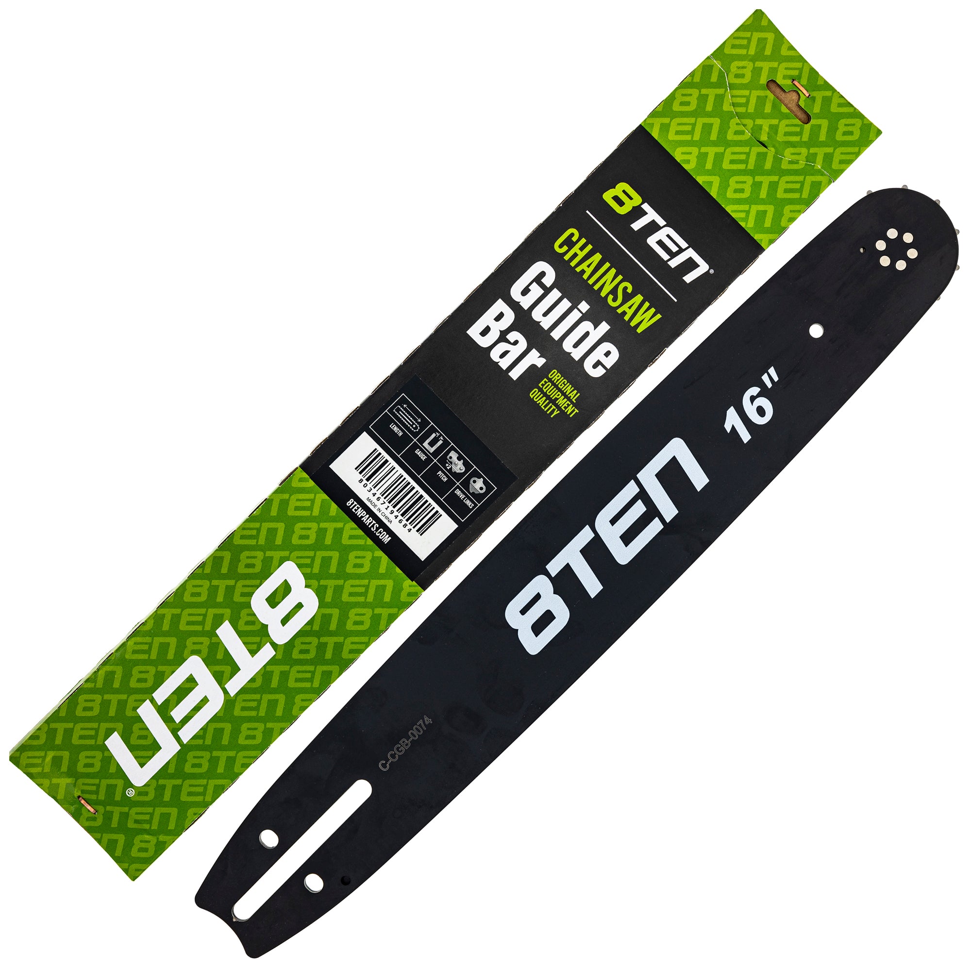 8TEN 810-CCG2296B 16 Inch Chainsaw Guide Bar for zOTHER Stens Silver